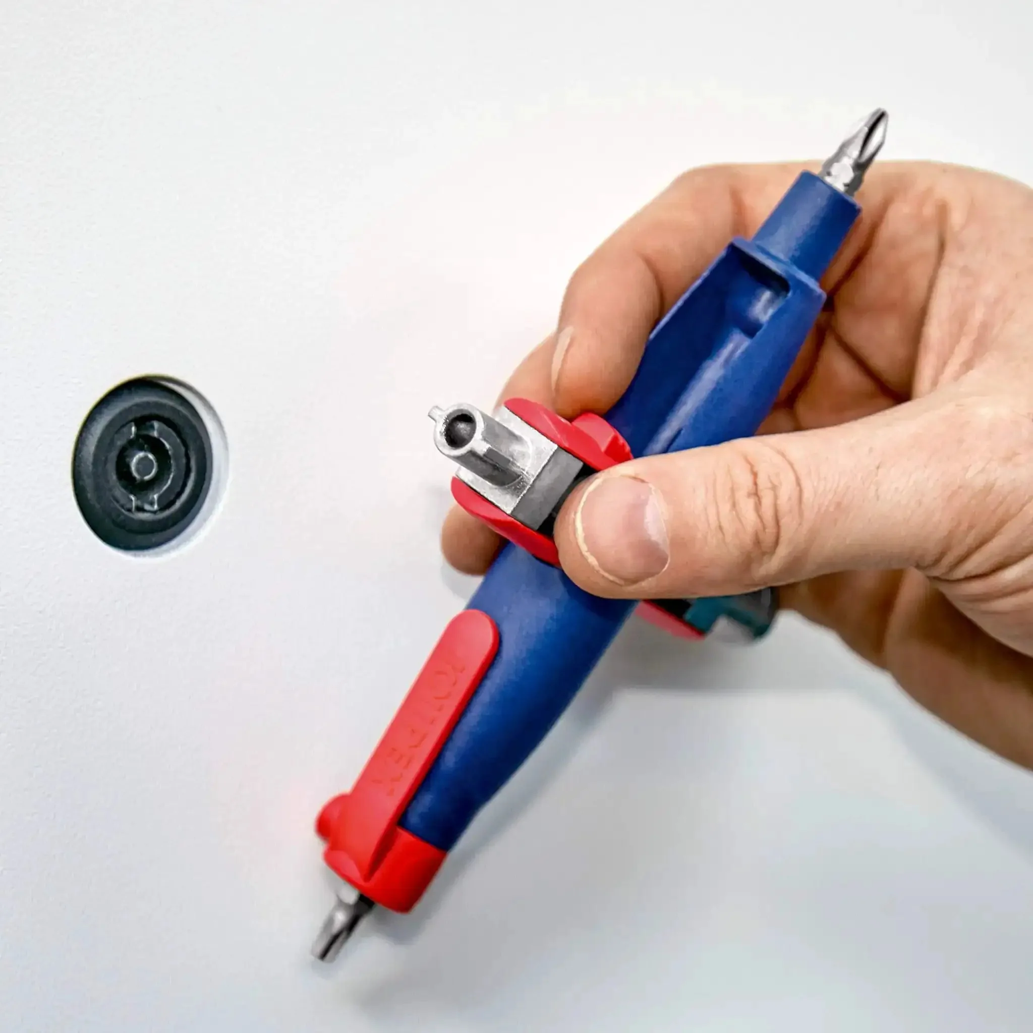 Pen Style Control Cabinet Key With Swivel Four Profile Heads, Eight And One Eighth Inch Long, Handy Portable Utility Key For Gas, Water And Electricity Shutoffs And Building HVAC Installations - Image 5