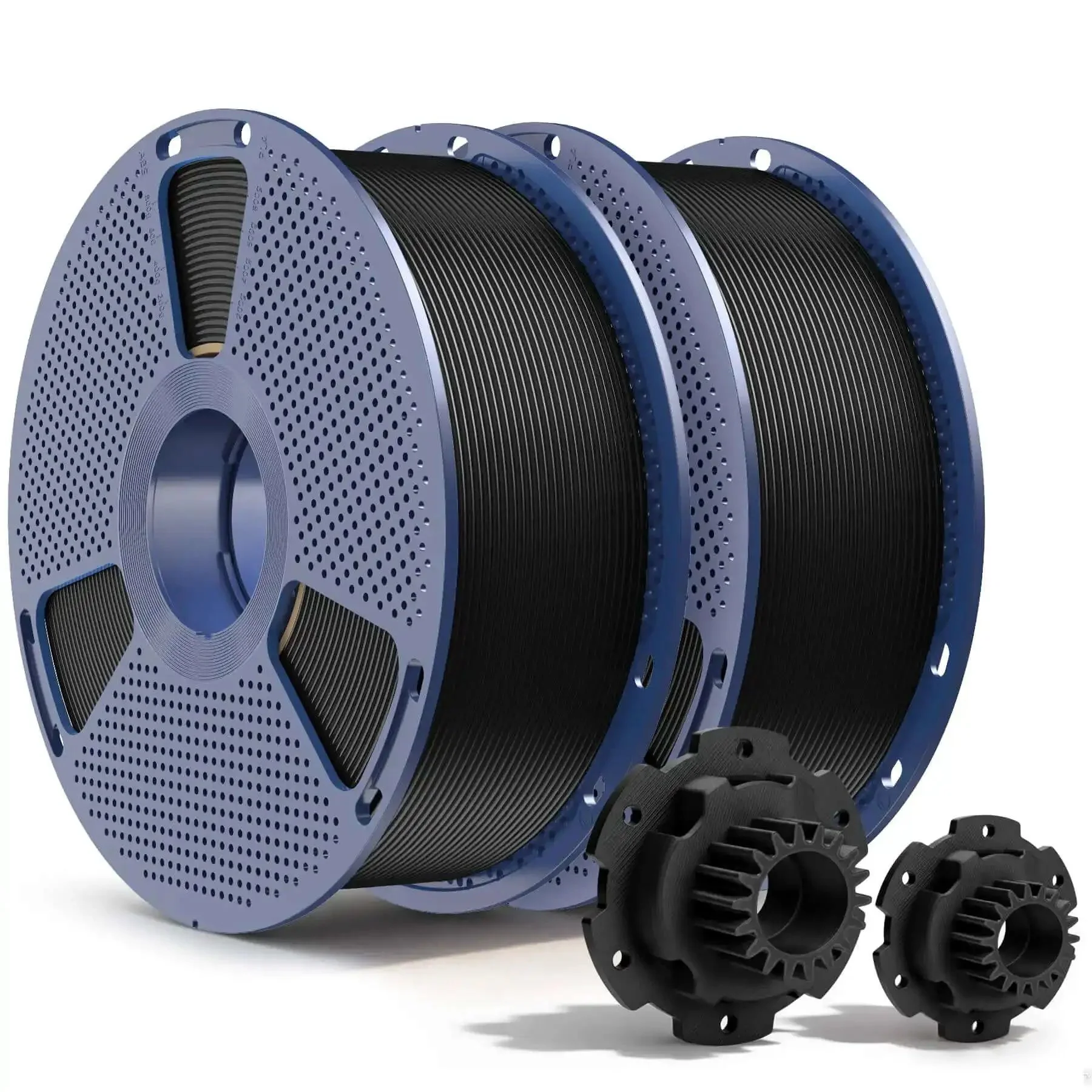 PetG 3D Printer Filament 1.75mm Two Spools 2Kg Pack High Strength Durable Built To Last For Functional Parts And Prototypes Easy To Print Dimensional Accuracy Plus Minus 0.02mm Black