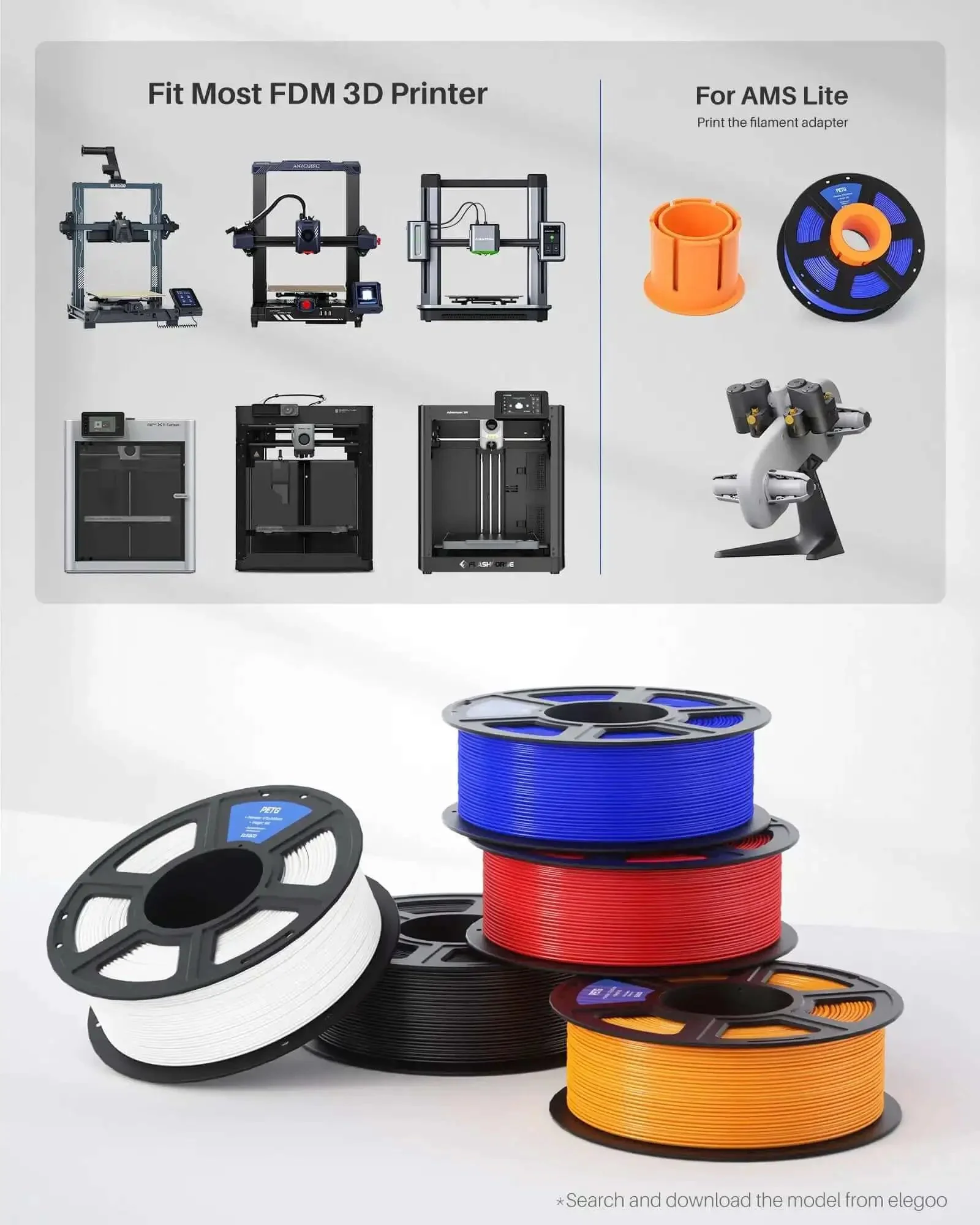 PETG Filament 1.75Mm Black 1Kg Spool For Most FDM 3D Printers With Dimensional Accuracy Plus Minus 0.02 mm Beefy Durable And Impact Resistant For Mechanical Parts And Smooth Easy Printing - Image 3