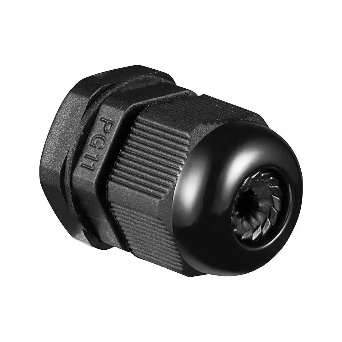 PG11 Waterproof Nylon Cable Gland Joint With Adjustable Locknut For 5 To 10 mm Cable Built For Tough Jobs IP68 Sealed With Rubber O Ring Dustproof And Acid And Alcohol Resistant Ideal Junction Box Cable Entry - Image 5