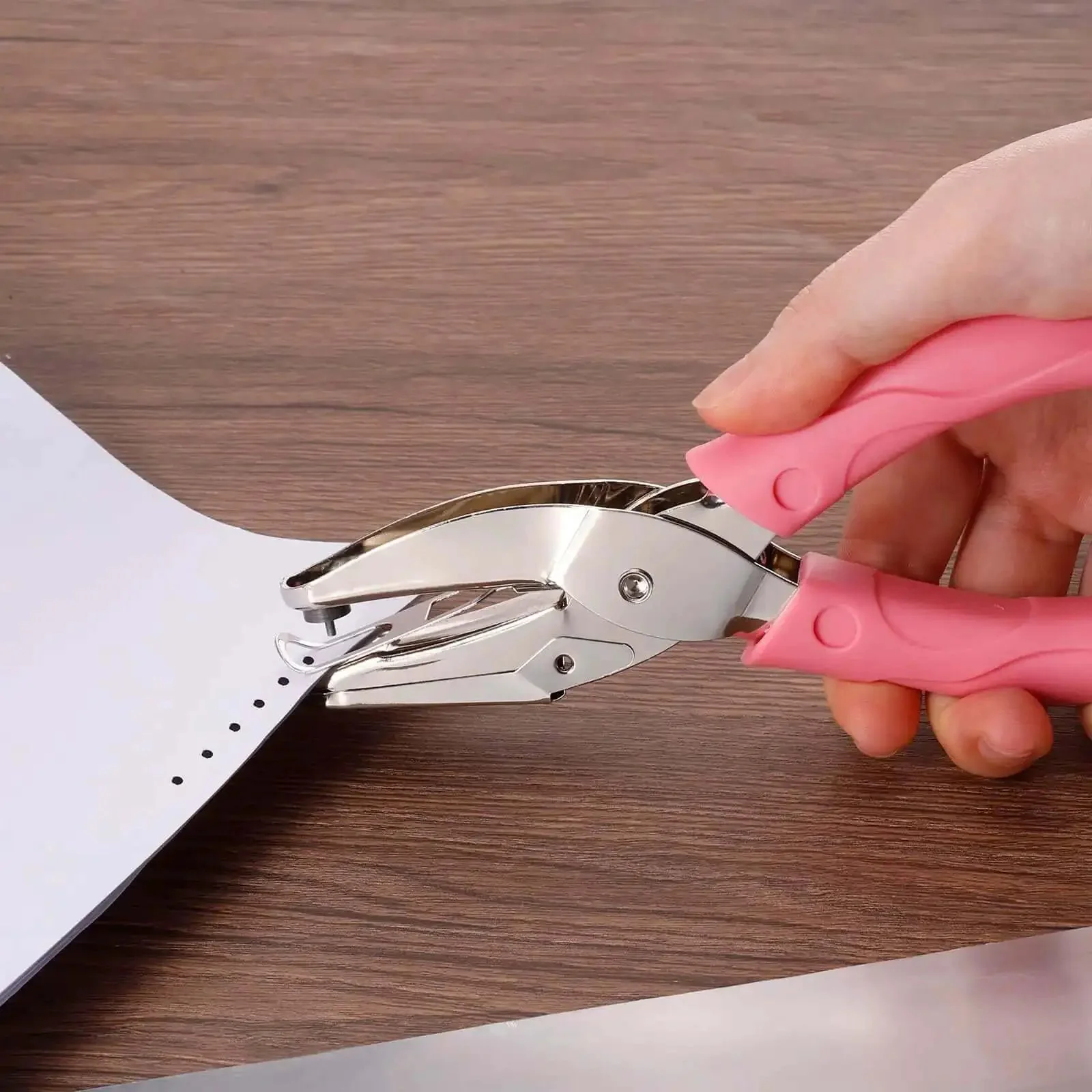 Pink 1/16 Inch Single Hole Punch Handy Handheld Paper Puncher With Soft Grip Ergonomic Design For Tags DIY Crafts Scrapbooks And Tickets Circle Hole Tool Ideal For Card Making And Scrapbook Pages - Image 2