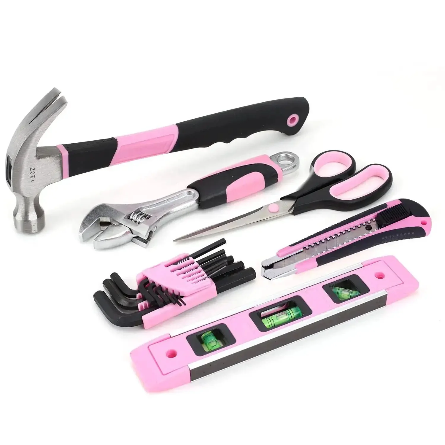 Pink Tool Set For Women 220 Piece Home Repair Kit With Durable Forged Steel Pliers And 12 Inch Wide Mouth Open Storage Tool Bag Great For DIY Projects And Everyday Home Fixes Around The House - Image 5