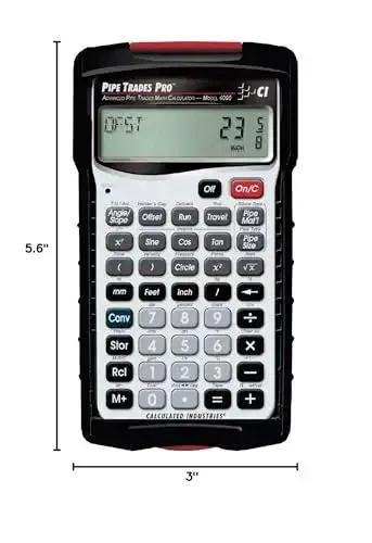 Pipe Trades Pro Advanced Layout And Design Calculator For Pipefitters Steamfitters Sprinklerfitters And Welders With Built In Data For Seven Materials Plus - Image 2