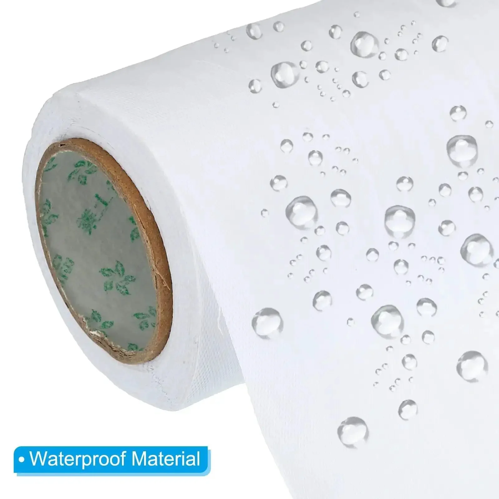 Pipe Wrapping Tape 4.7 Inch by 49.2 Feet, PVC Duct Tape Pack of 2 for Waterproof Insulation of Piping and Air Conditioner Tubes, Non Adhesive White Tape - Image 5