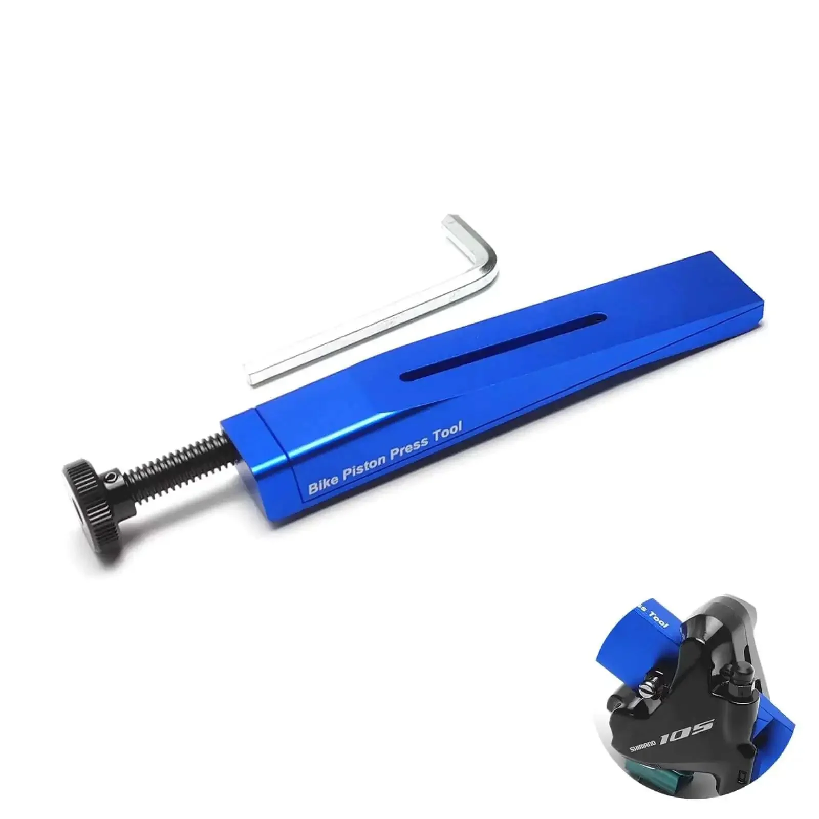 Piston Press Tool For Brake Calipers Universal Bicycle Hydraulic Disc Brake Piston Tool Compatible With Shimano, SRAM And All Brands Aluminum Alloy Blue Handy Tool