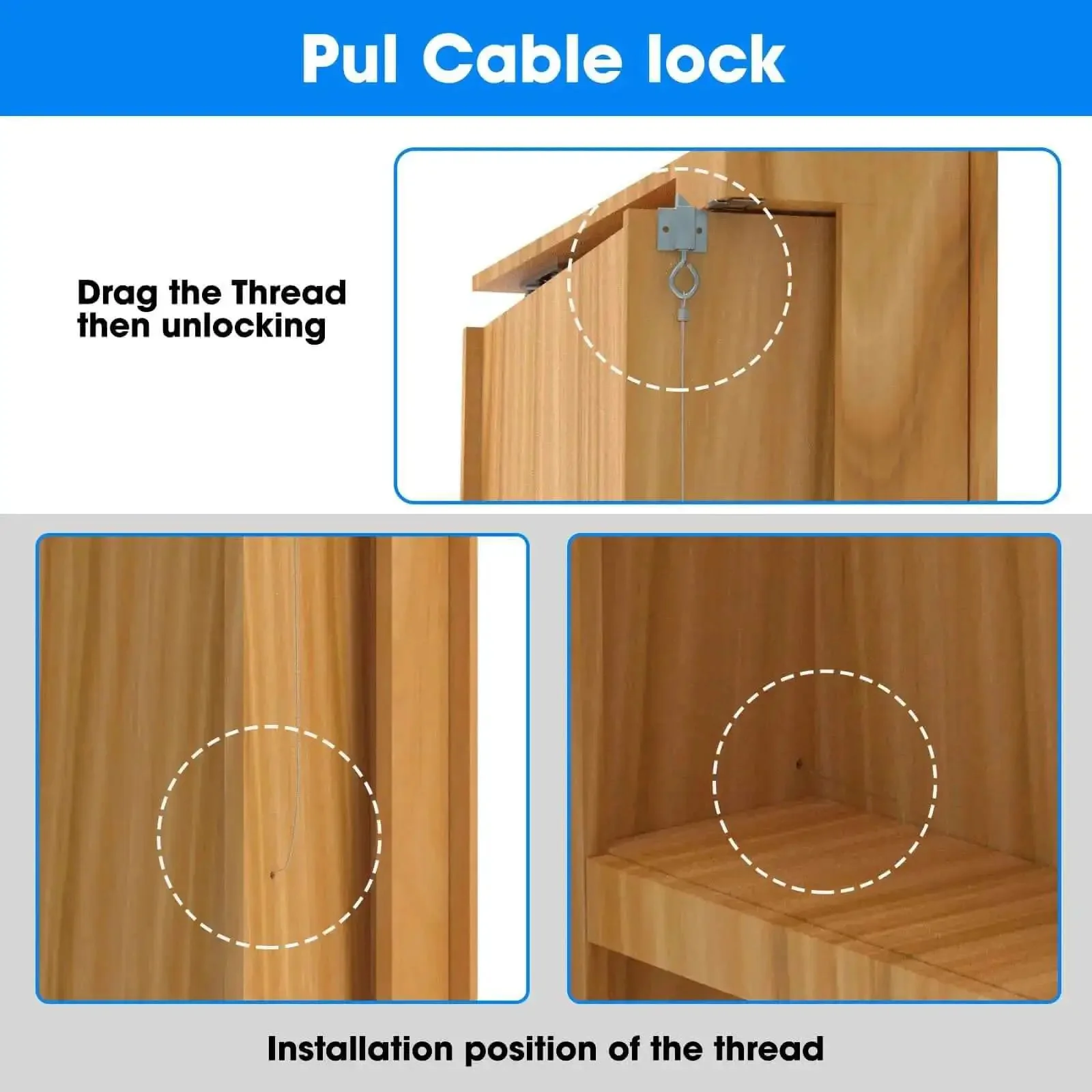 Pivot Door Hinges Heavy Duty Stealthy Hidden Hinge Kit for Wood Secret Doors and Bookcases 360 Degree Rotation Pull Cable Style Large Stainless Steel Construction for Invisible Bookcase Doors - Image 4
