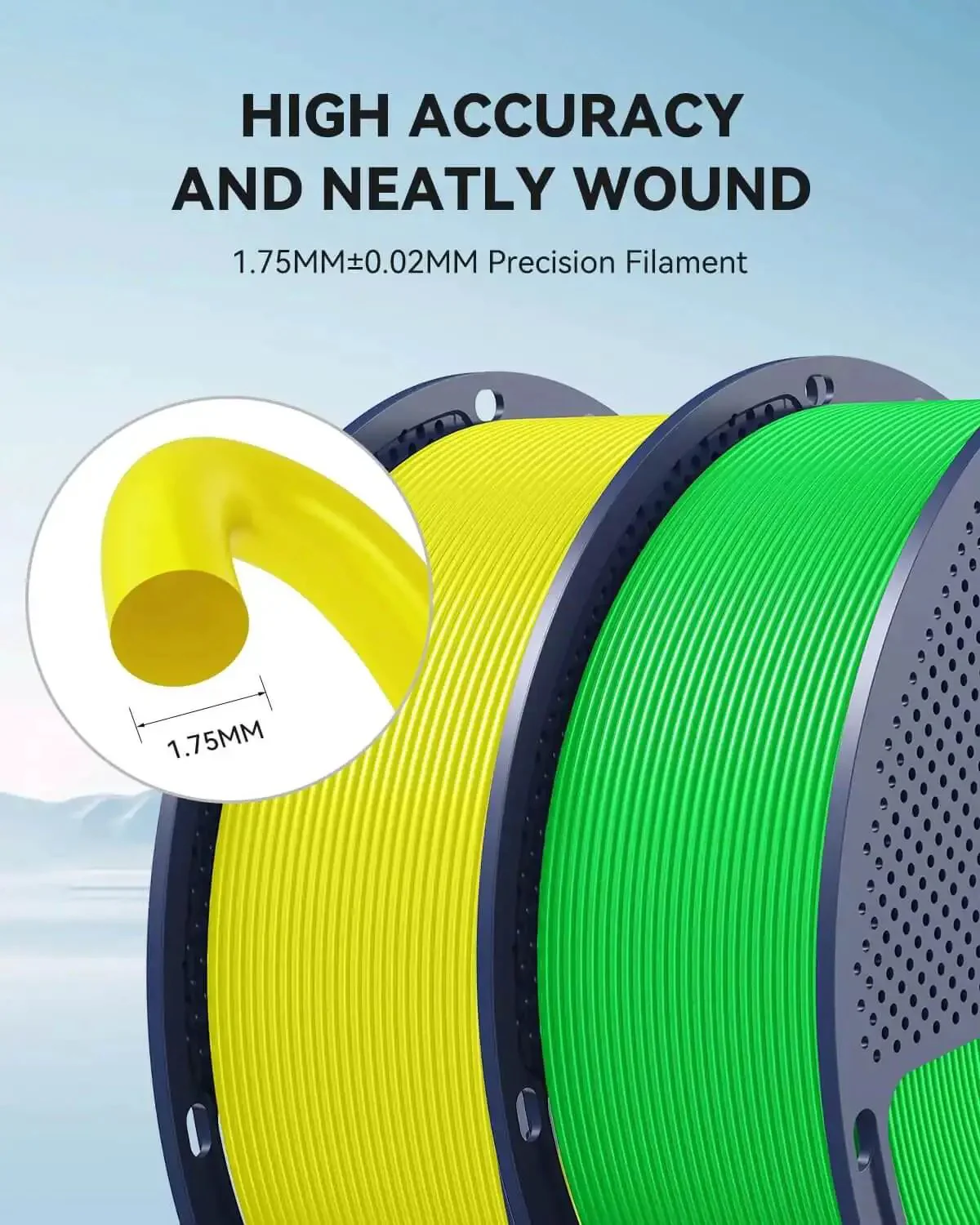 PLA Plus 2.0 1.75mm 3D Printer Filament High Speed Printing 50 To 600 mm Per Second 12X Tougher Than Standard PLA Plus Dimensional Accuracy Plus Minus 0.02mm 1Kg Green Spool For Fast Strong Builds - Image 4