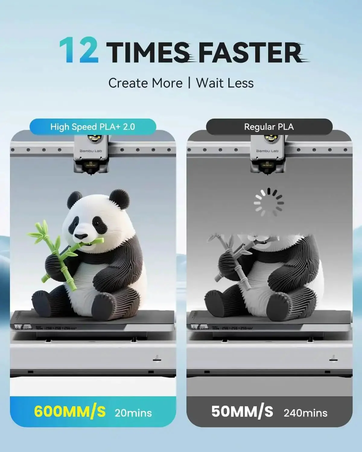 PLA Plus 2.0 1.75mm 3D Printer Filament High Speed Printing 50 To 600 mm Per Second 12X Tougher Than Standard PLA Plus Dimensional Accuracy Plus Minus 0.02mm 1Kg Green Spool For Fast Strong Builds - Image 6