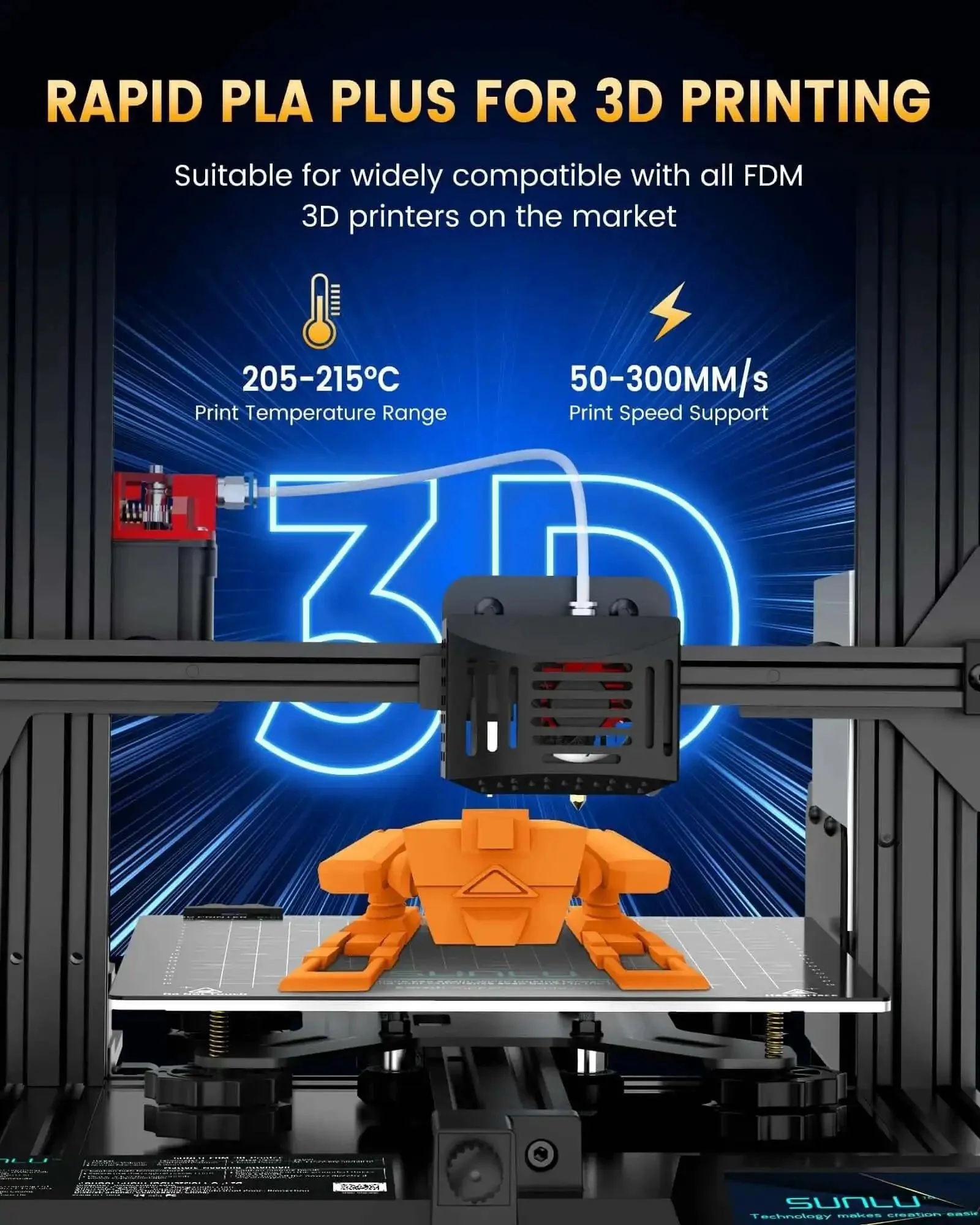 PLA Plus 2.0 1.75mm Filament Bundle, 4 Spools, 4Kg Total, 1Kg Per Spool, Tougher And Beefed Up Durability Than Standard PLA Plus, Dimensional Accuracy 0.02mm Tolerance, Fast Melting For Quick Prints, Black White Klein Blue Red - Image 6