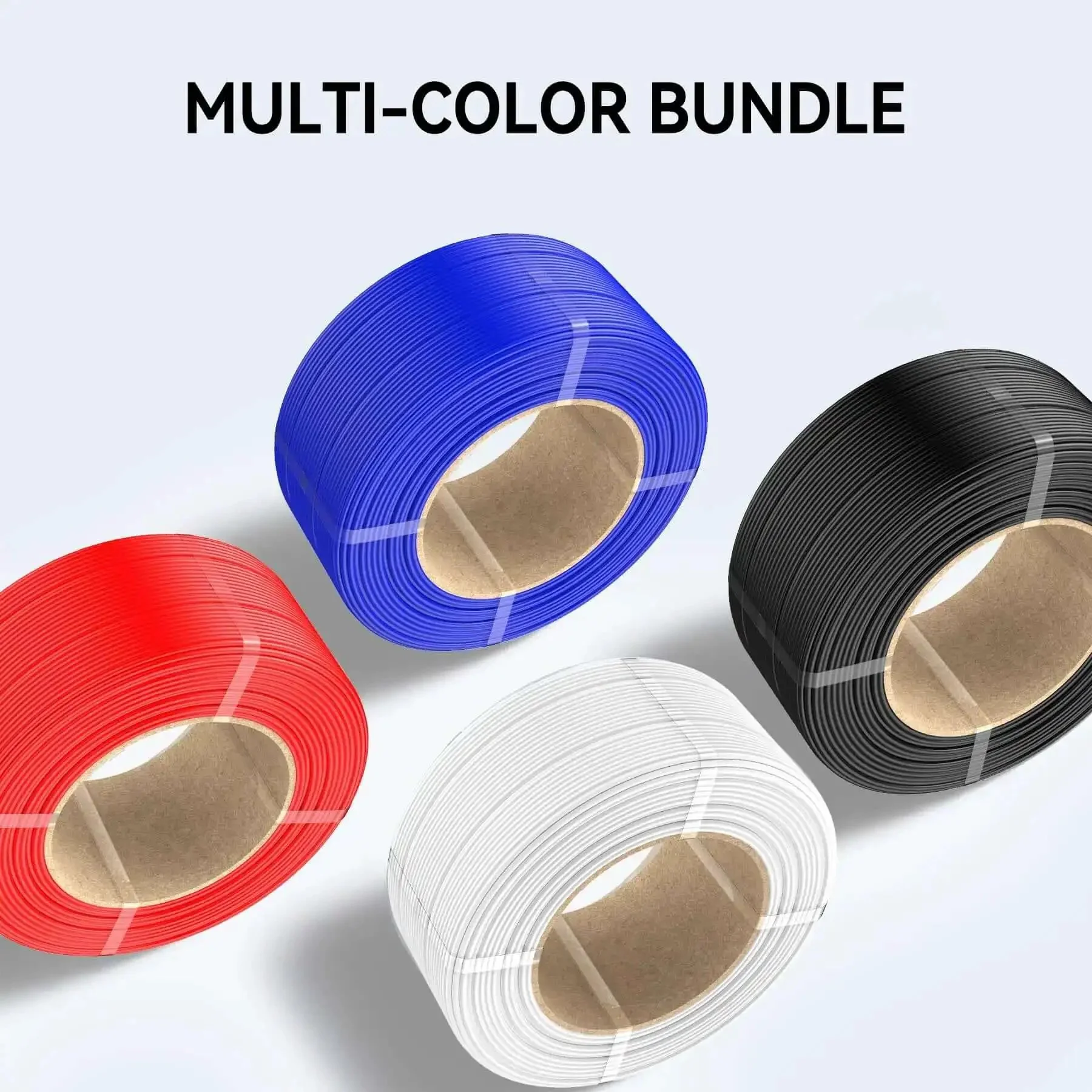 PLA Plus 2.0 No Spool Filament Refill Bundle 4x1kg Black 1.75mm High Toughness For Reusable Spools And Bambu Lab 3D Printers Space Saver Refill Pack With Durable Easy Feed For Strong, Precise Prints - Image 3