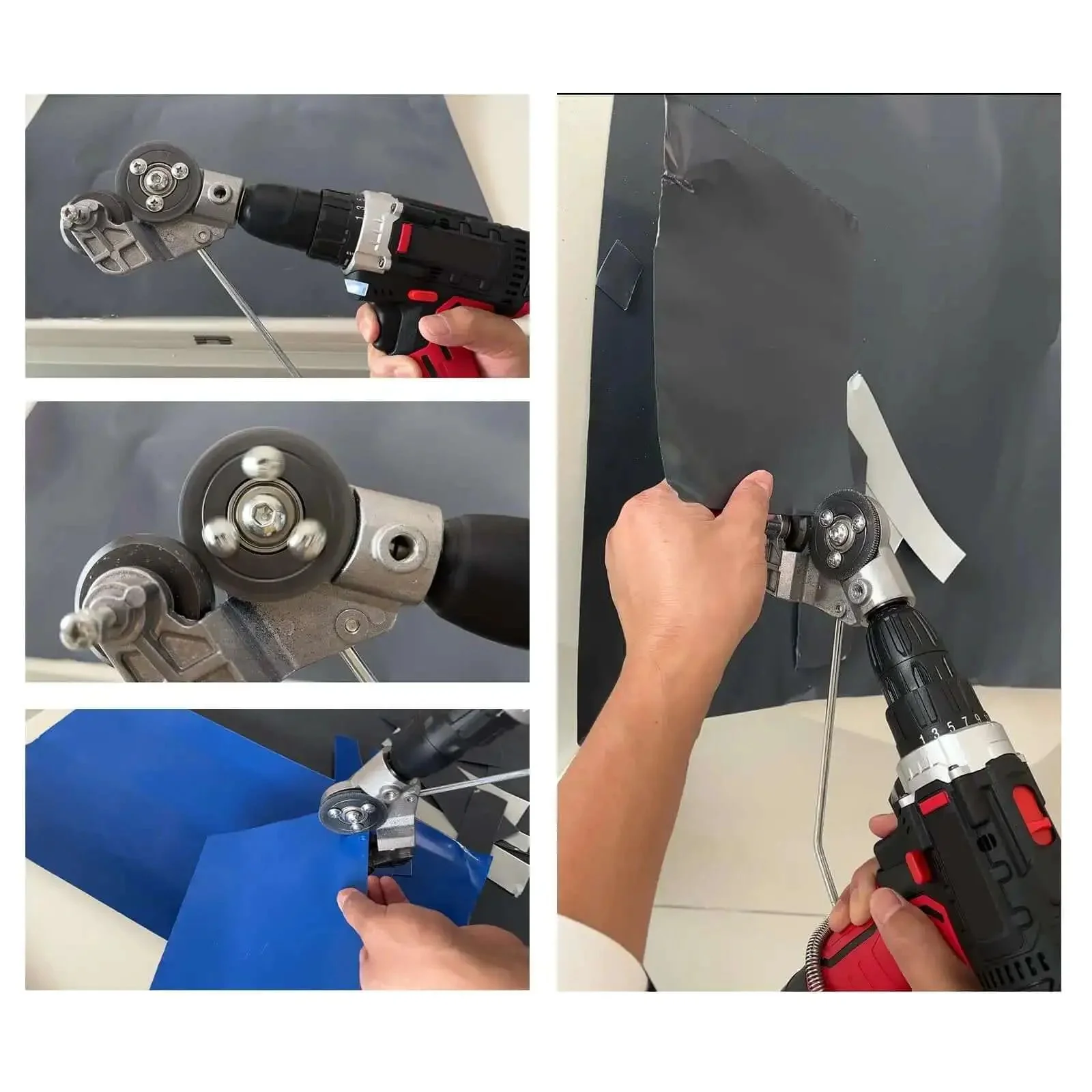 Plate Cutter Drill Attachment For Metal Sheets Upgraded 2024 Nibbler Drill Shears Fast Cutting Tool Adapter For Iron Steel Aluminum Copper And White Sheet Fits Most Handheld Drills - Image 3