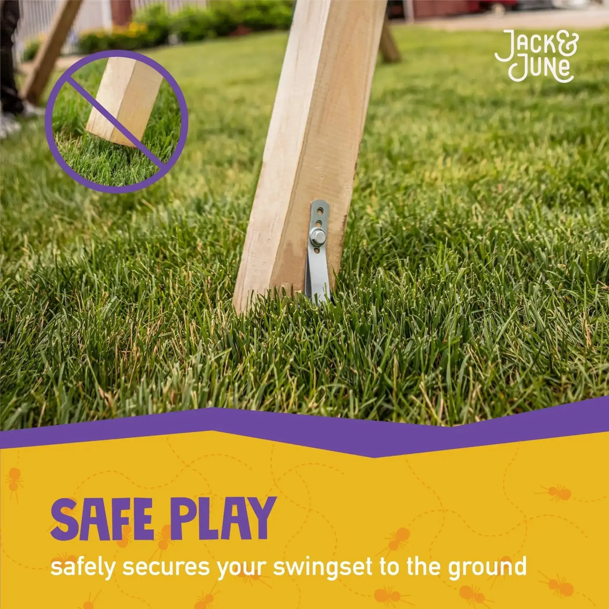 Playset Anchor Kit For Swing Sets Heavy Duty Ground Anchors That Keep Your Set Rock Solid Stationary And Safer For Outdoor Fun Easy Install Swing Set Hardware To Secure Play Equipment And Protect Your Kids - Image 16