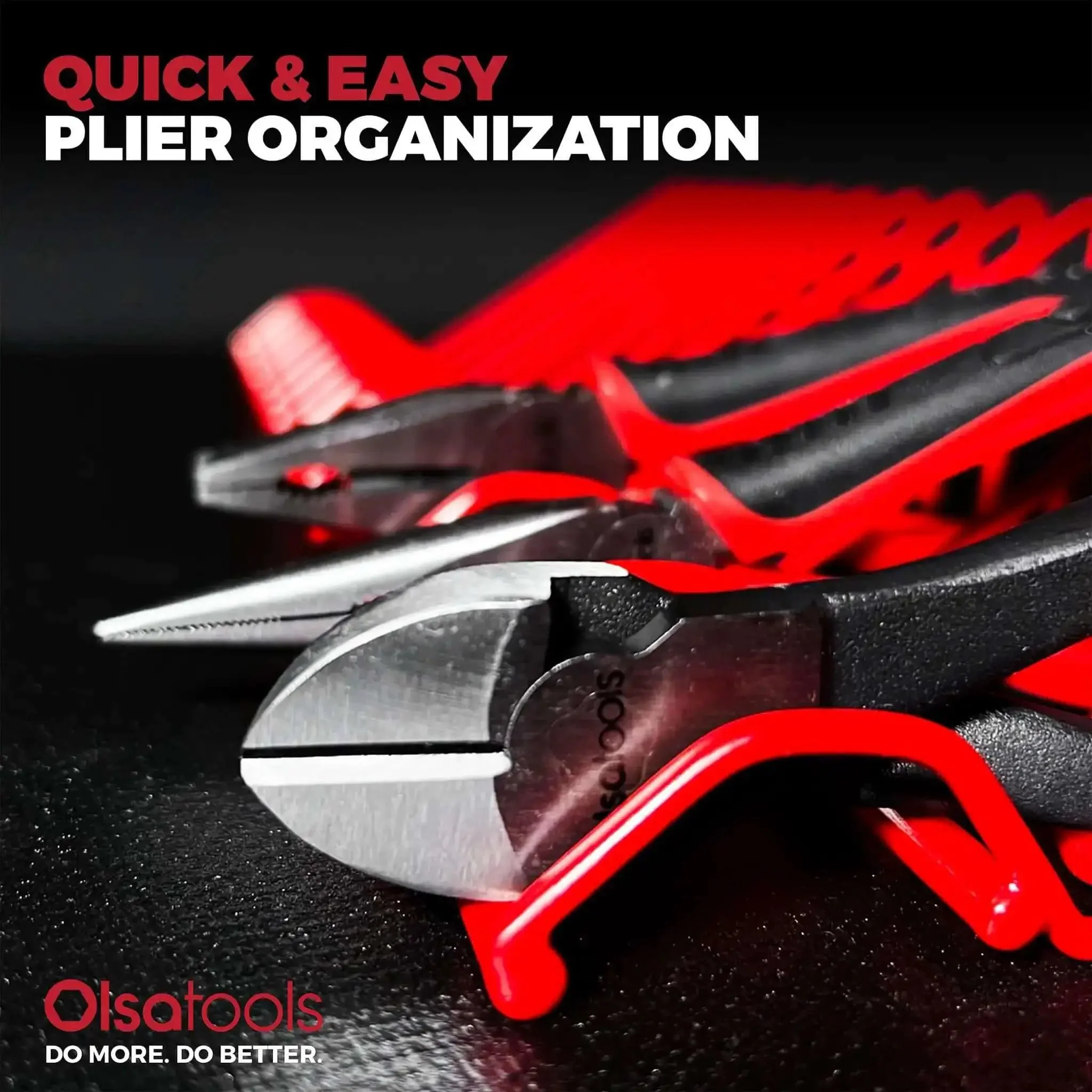 Pliers Rack Organizer For Tool Box Drawer Storage Red Compact Holder That Fits 16 Pliers Pro Grade Build For Pros No More Losing Pliers Quick Grab The Right Tool Every Time - Image 5