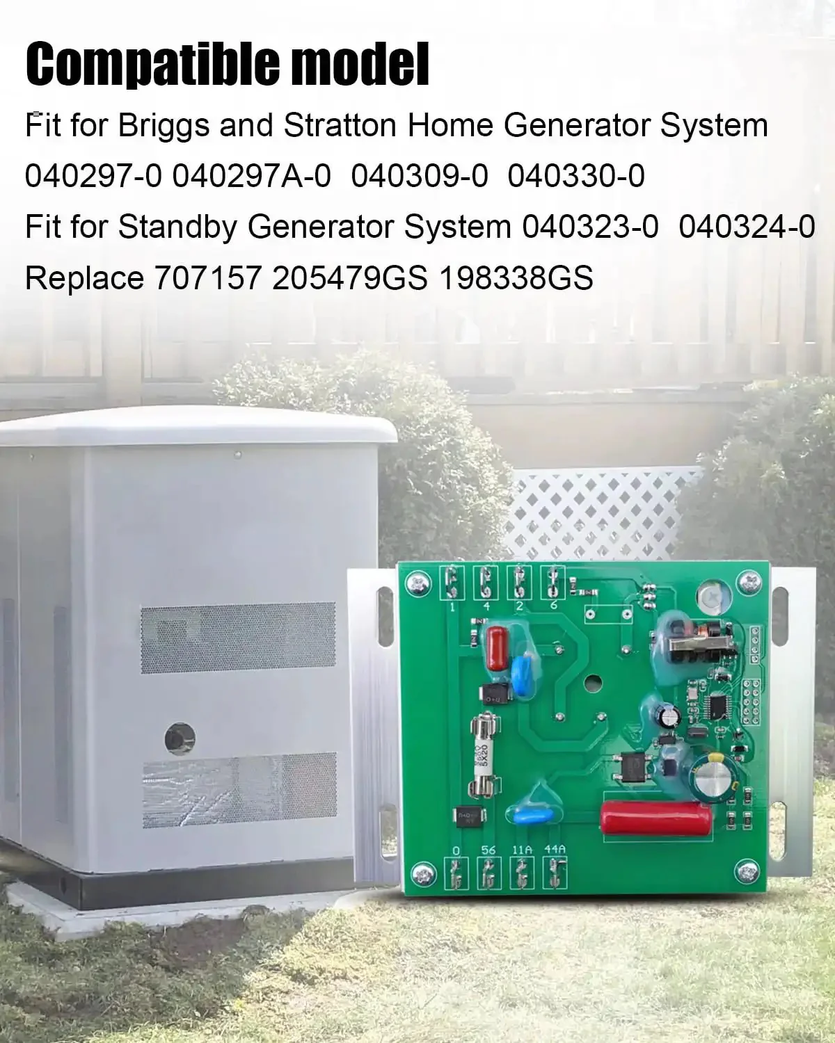 Plug And Play Automatic Voltage Regulator For Home Standby Generators Enclosure And Control Panel Replacement 707157 205479GS 198338GS Compatible With 13,500 20,000 Watt Systems From GE And Other Major Standby Generators - Image 2