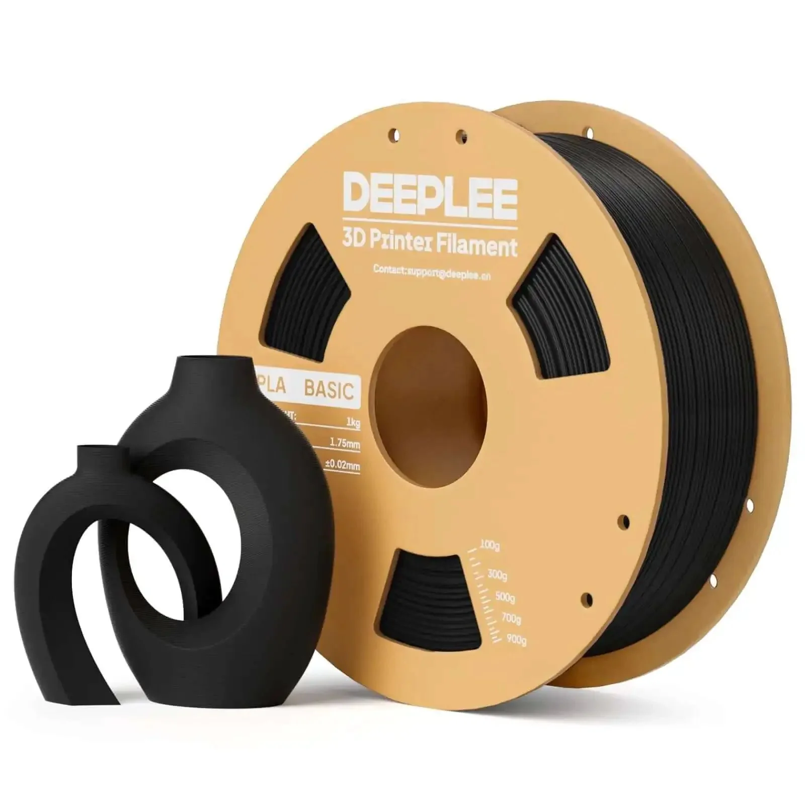Plug And Play Beginner Friendly PLA Filament 1.75mm 1kg Spool For 3D Printing Black With High Detail And Smooth Extrusion 0.02mm Precision Neatly Wound To Prevent Clogging Fits Most FDM Printers