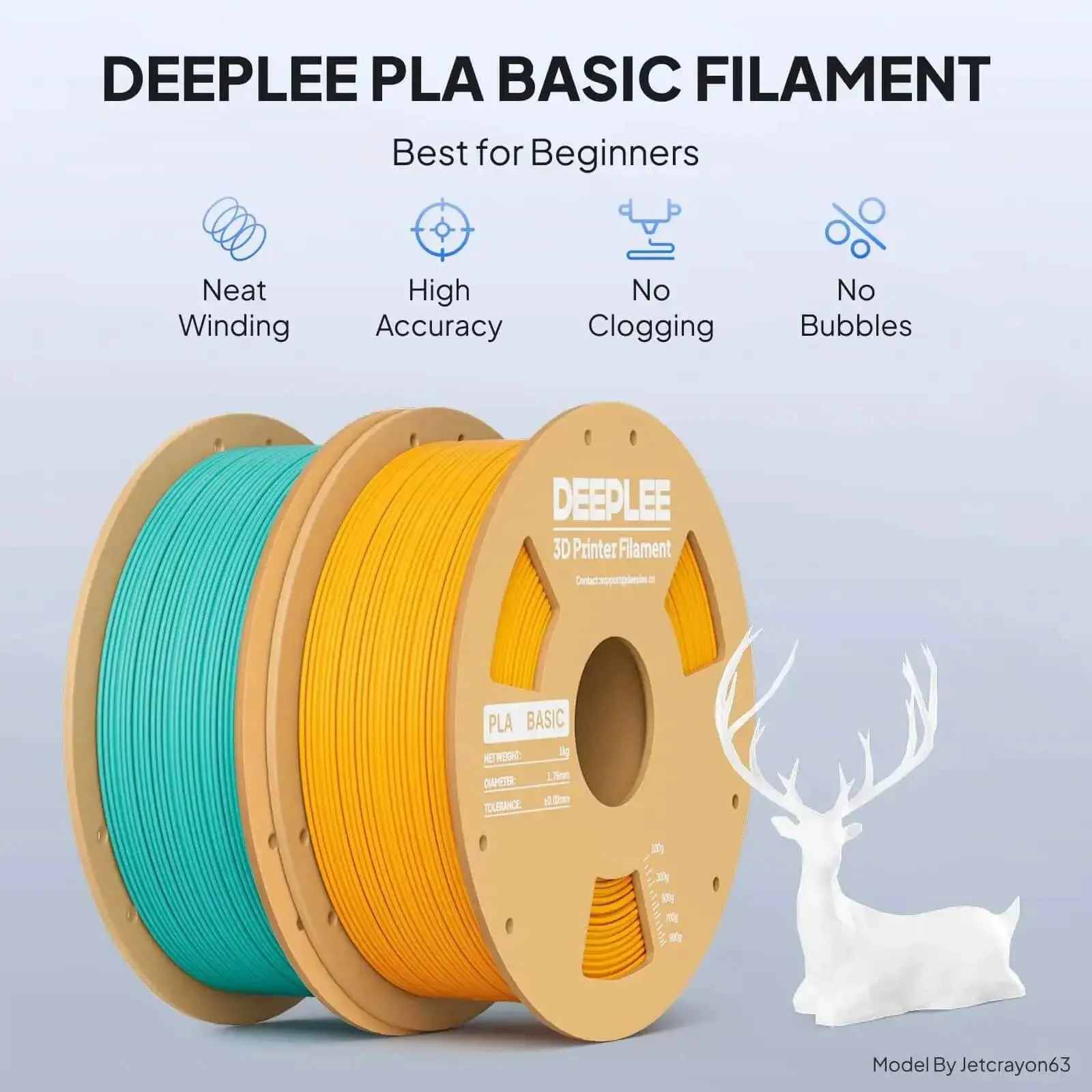 Plug And Play Beginner Friendly PLA Filament 1.75mm 1kg Spool For 3D Printing Black With High Detail And Smooth Extrusion 0.02mm Precision Neatly Wound To Prevent Clogging Fits Most FDM Printers - Image 7