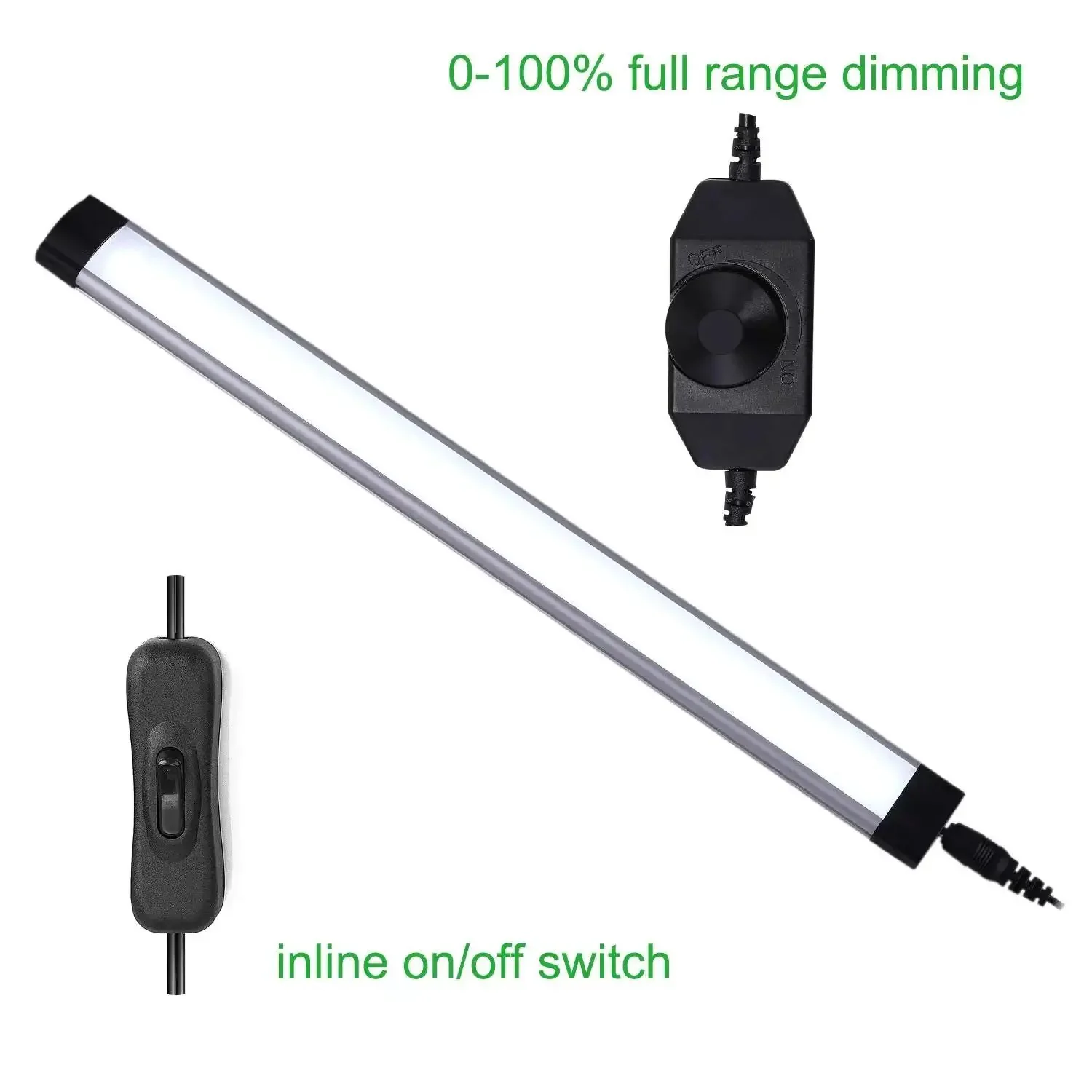 Plug And Play Dimmable Under Cabinet LED Light Bar Kit With Rotary Dimmer Switch, Linkable 3 Panel 9W Daylight White For Kitchen Counter And Shelf Lighting, No Fuss Install With Included Double Sided Tape And Screws - Image 3