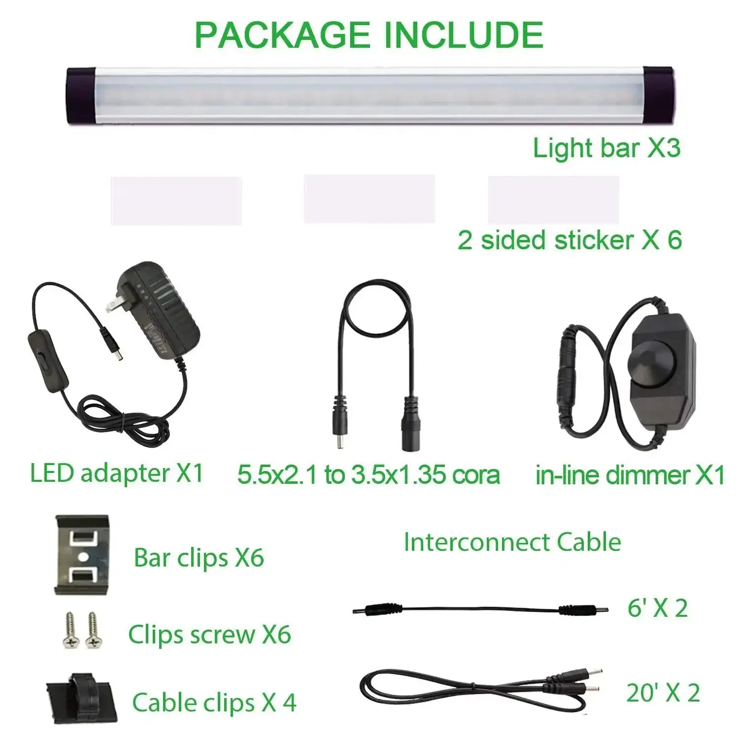 Plug And Play Dimmable Under Cabinet LED Light Bar Kit With Rotary Dimmer Switch, Linkable 3 Panel 9W Daylight White For Kitchen Counter And Shelf Lighting, No Fuss Install With Included Double Sided Tape And Screws - Image 7