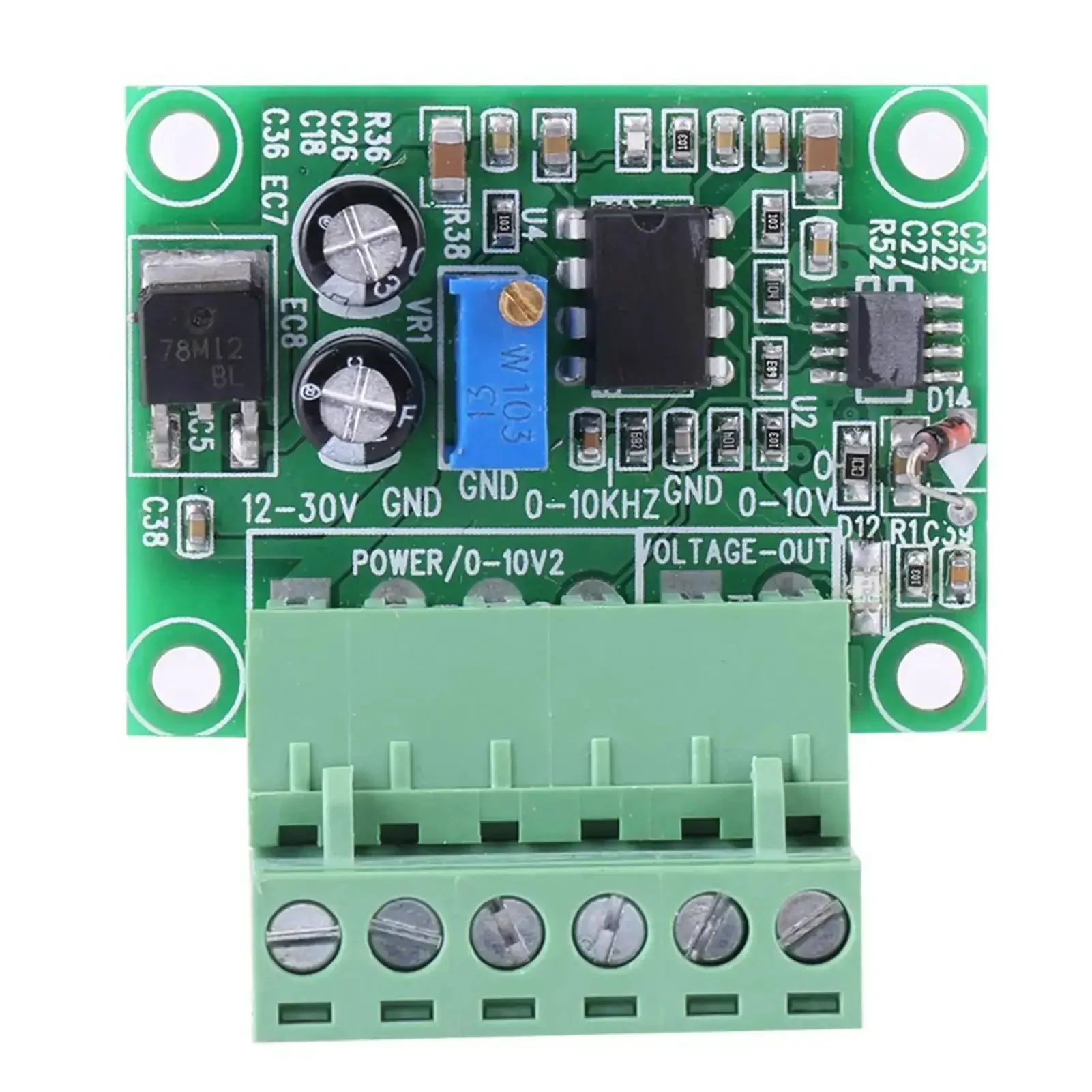 Plug And Play Frequency To Voltage Converter Module 0 To 10 kHz To 0 To 10 V Analog Output For PWM Control Of PLC And VFD Inverter Systems Digital Analog Converter Board With 5 mA Current Output