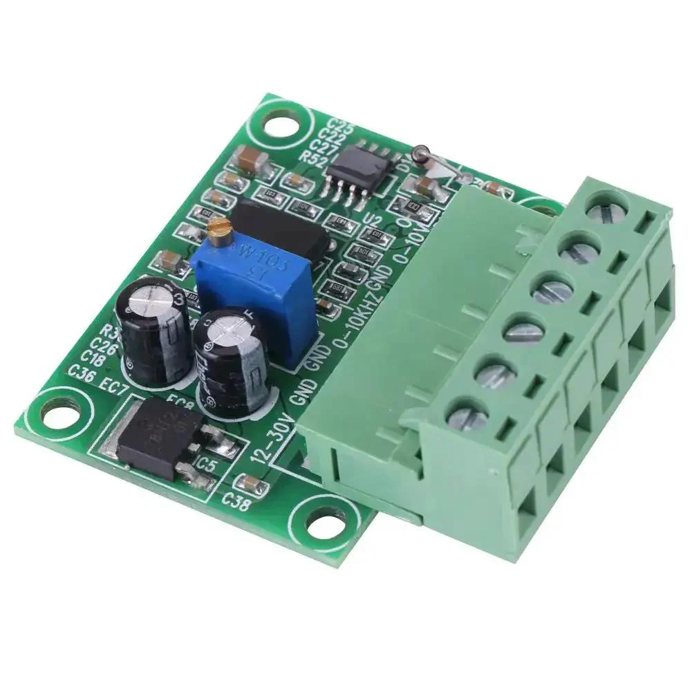 Plug And Play Frequency To Voltage Converter Module 0 Hz To 10 KHz 0 V To 10 V Digital To Analog Board For PLC And VFD Inverter PWM Control With Optical Isolation And Anti Interference 5V 12V 24V Input