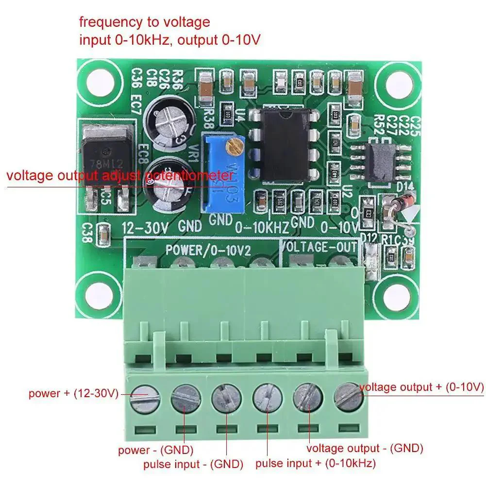 Plug And Play Frequency To Voltage Converter Module 0 Hz To 10 KHz 0 V To 10 V Digital To Analog Board For PLC And VFD Inverter PWM Control With Optical Isolation And Anti Interference 5V 12V 24V Input - Image 8