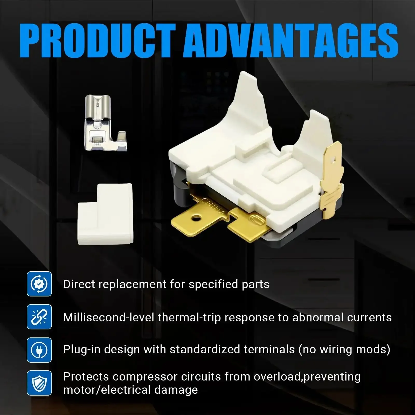 Plug And Play No Hassle Overload Relay Protector For Samsung Refrigerators Fits RF23J9011SG RF28JBEDBSR RF30KMEDBSR And Over 20 Compatible Models Replaces AP4334781 2025770 Durable Easy Install Cooling Part - Image 2