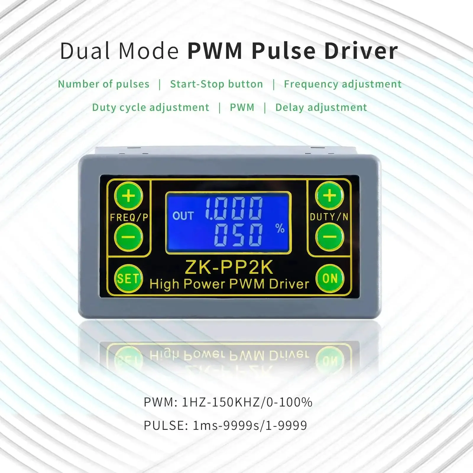 Plug-and-Play PWM Pulse Generator For Motor Speed Control With LCD Readout, 1Hz To 150KHz Frequency Range, Swappable PWM Or Pulse Mode, Adjustable Driver Module, 3.3V To 30V Supply, DIY Friendly, High Power Signal Generator - Image 4