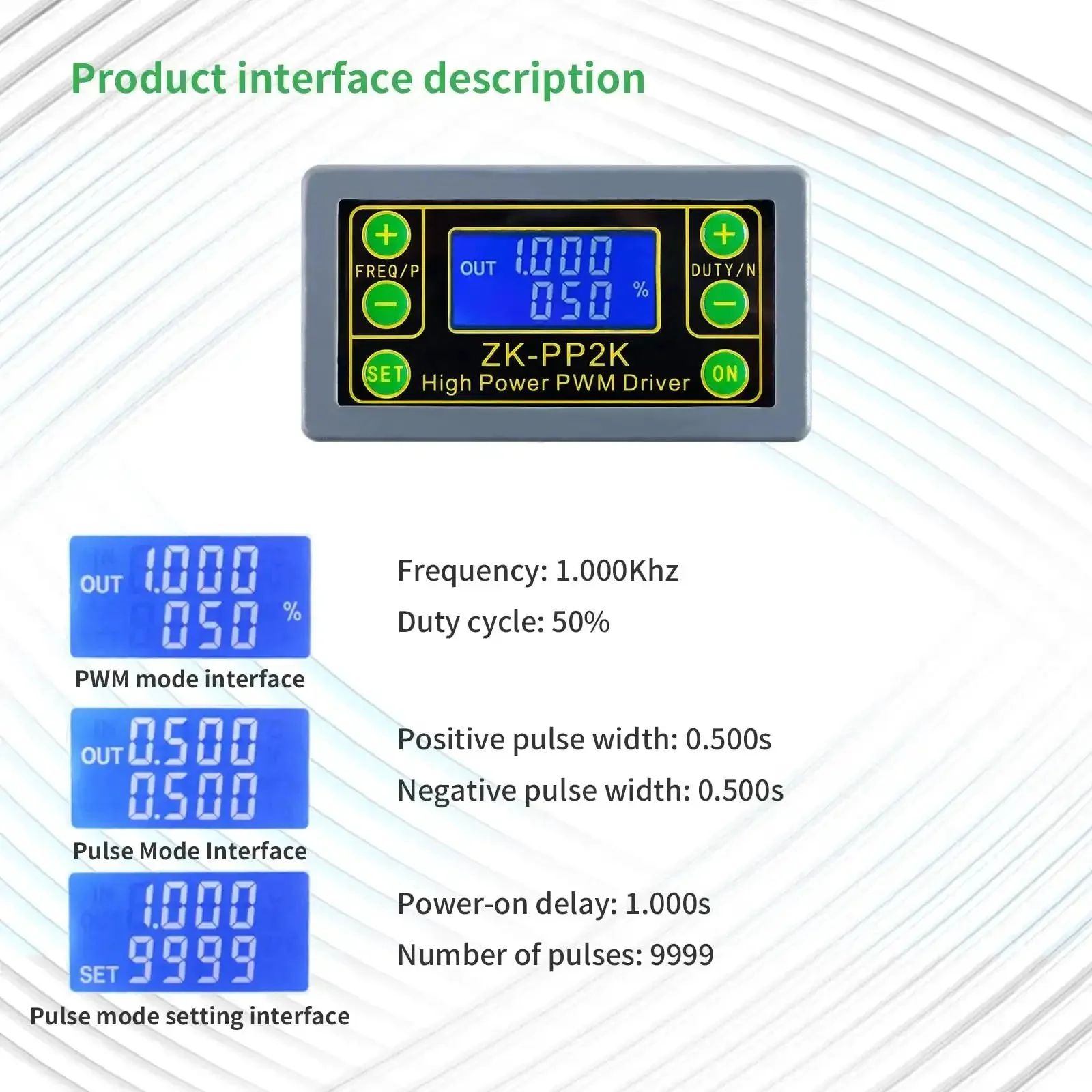 Plug-and-Play PWM Pulse Generator For Motor Speed Control With LCD Readout, 1Hz To 150KHz Frequency Range, Swappable PWM Or Pulse Mode, Adjustable Driver Module, 3.3V To 30V Supply, DIY Friendly, High Power Signal Generator - Image 6