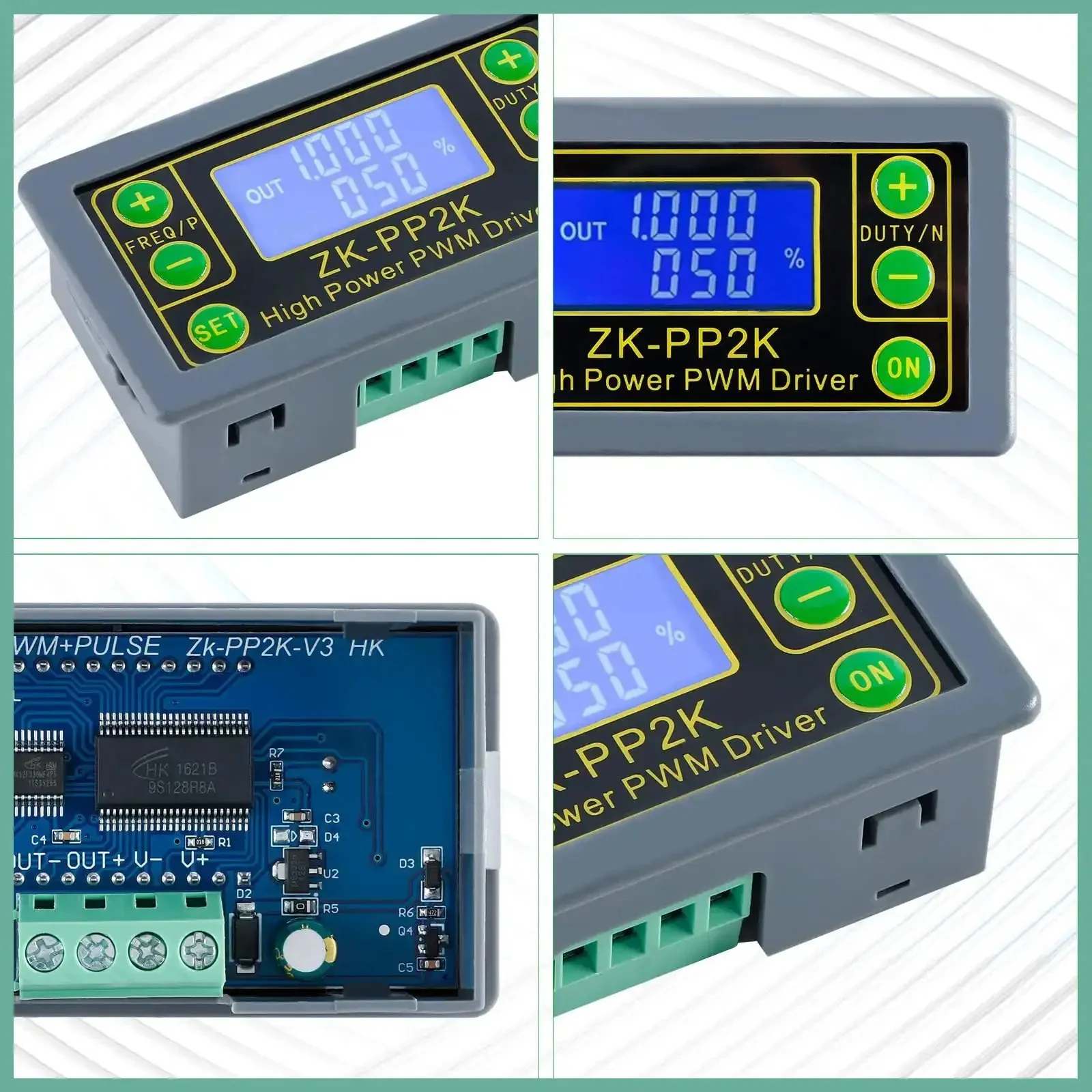 Plug-and-Play PWM Pulse Generator For Motor Speed Control With LCD Readout, 1Hz To 150KHz Frequency Range, Swappable PWM Or Pulse Mode, Adjustable Driver Module, 3.3V To 30V Supply, DIY Friendly, High Power Signal Generator - Image 7