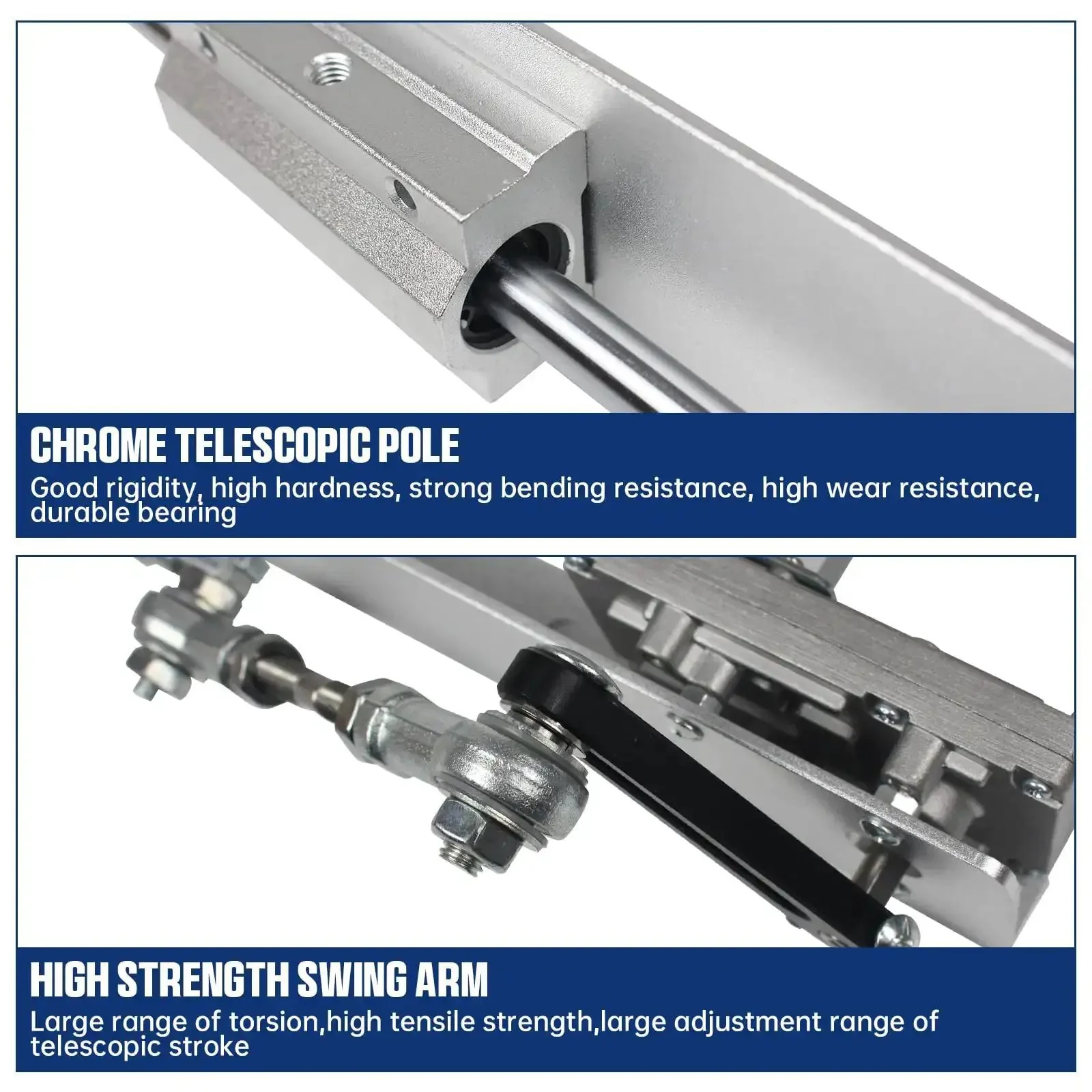 Plug And Play Reciprocating Linear Actuator With 6 Inch Stroke Adjustable 3-15 cm (1.18-6 In) Telescopic Rocker Arm Mechanism Gear Motor DC24V Speed Control 120 RPM Heavy Duty Industrial Grade - Image 3