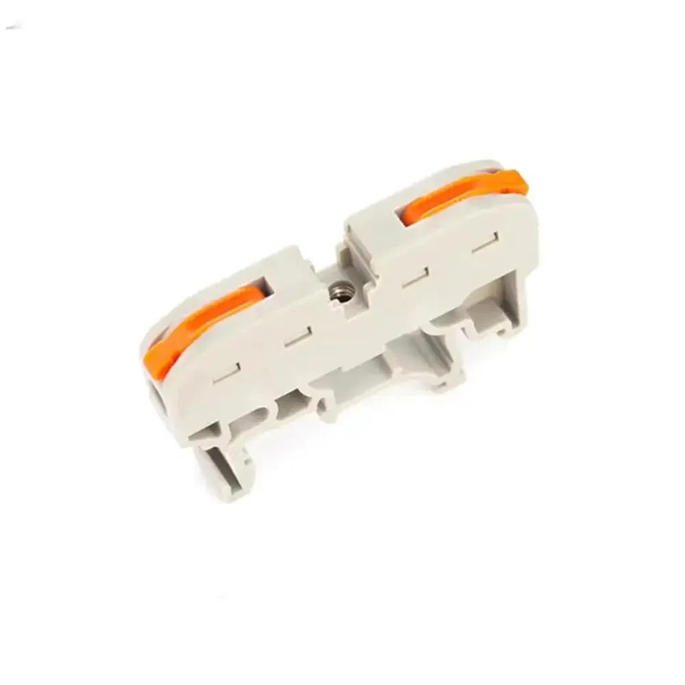 Plug In DIN Rail Terminal Blocks For Easy Screwless Wire Insertion Universal Compact Connector Set Designed For 35mm DIN Rails 40 Channel Capacity With 4 Parallel Runs 4 Identification Lines 2 Fixed Clamps For Fast Hookups - Image 2
