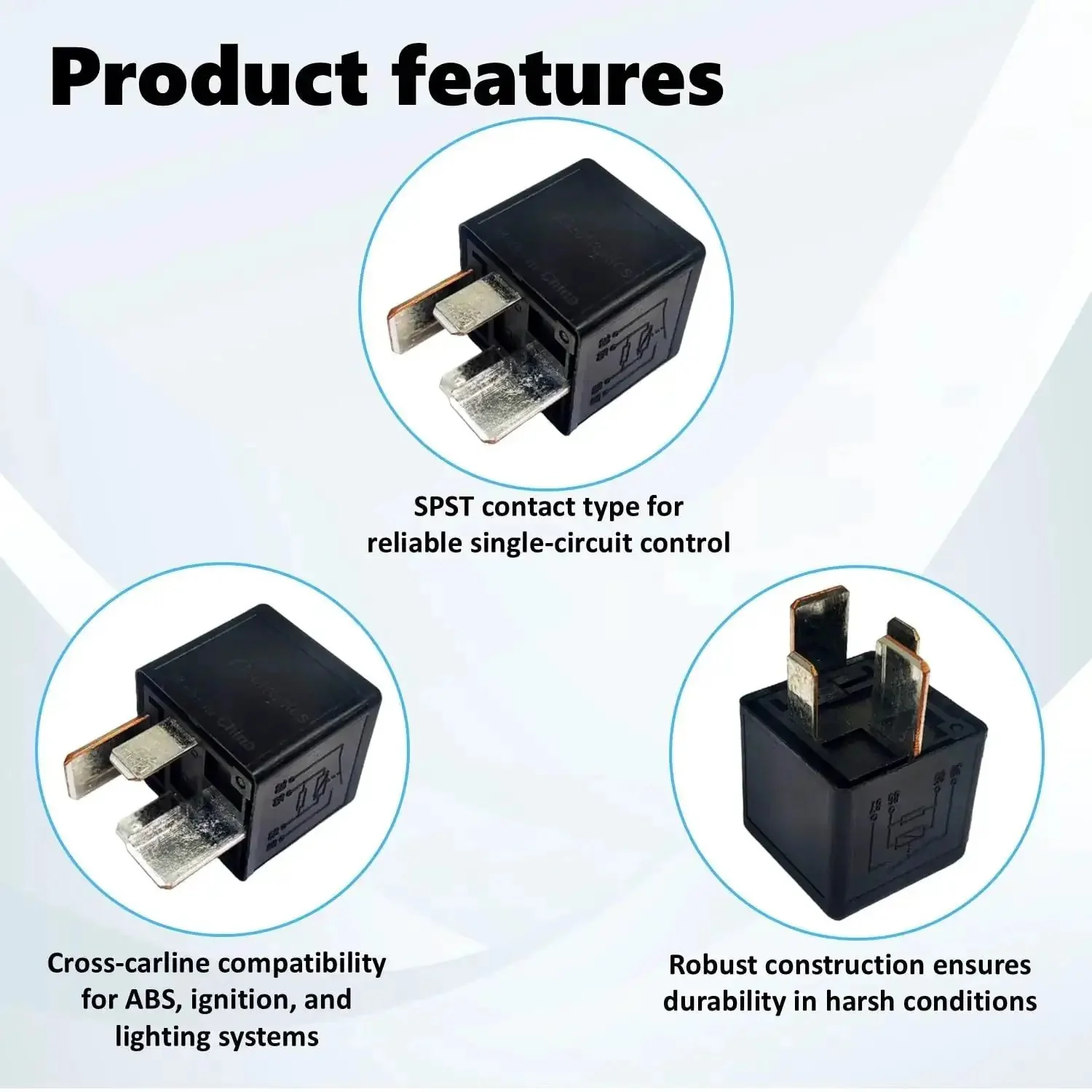 Plug-In Mini ISO Relay General Purpose 12V DC 70A Four Pin Automotive Relay With Supersession V23136 J4 X60 And V23134 J59 X431 J52 D642 Optimized For Harsh Environments And Easy Installation - Image 8
