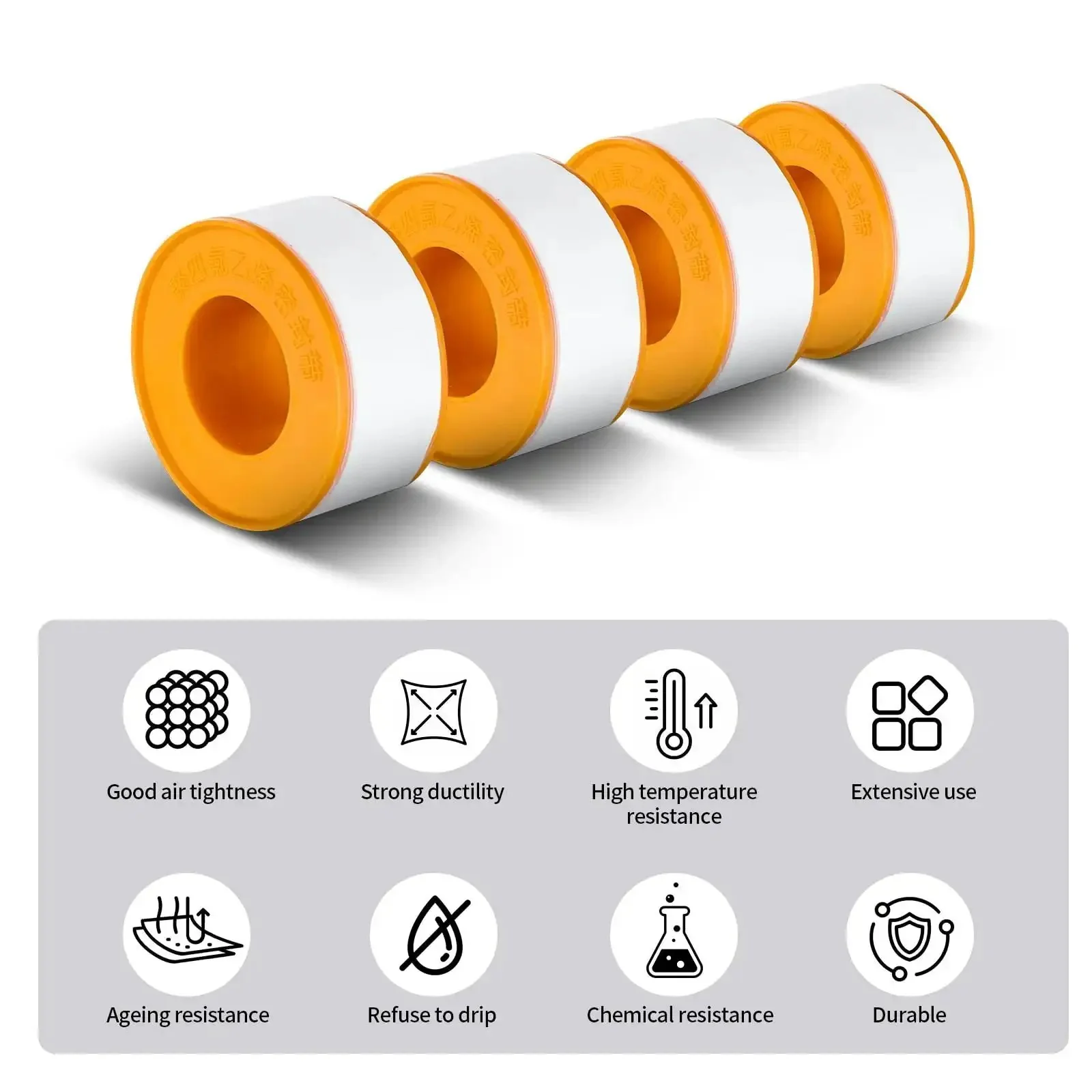 Plumber Teflon Tape 2 Pack For Pipe Joints, Leak Proof Sealant Tape With High Temperature Resistance, Durable For Shower, Faucet, Hose, Sink Drain And Triangle Valve, Easy To Use And Prevent Leaks - Image 5