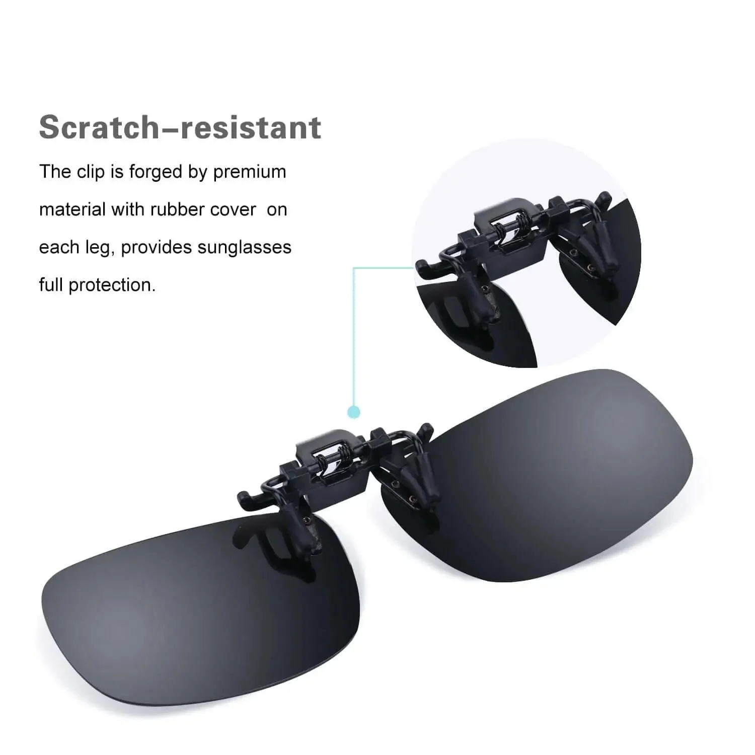 Polarized Clip On Sunglasses With Flip Up Design Silver Mirrored Lenses Unisex Outdoor Glasses For Driving Fishing Sports And Travel Lightweight Plastic Frames For Easy On The Go Comfort And Style - Image 6