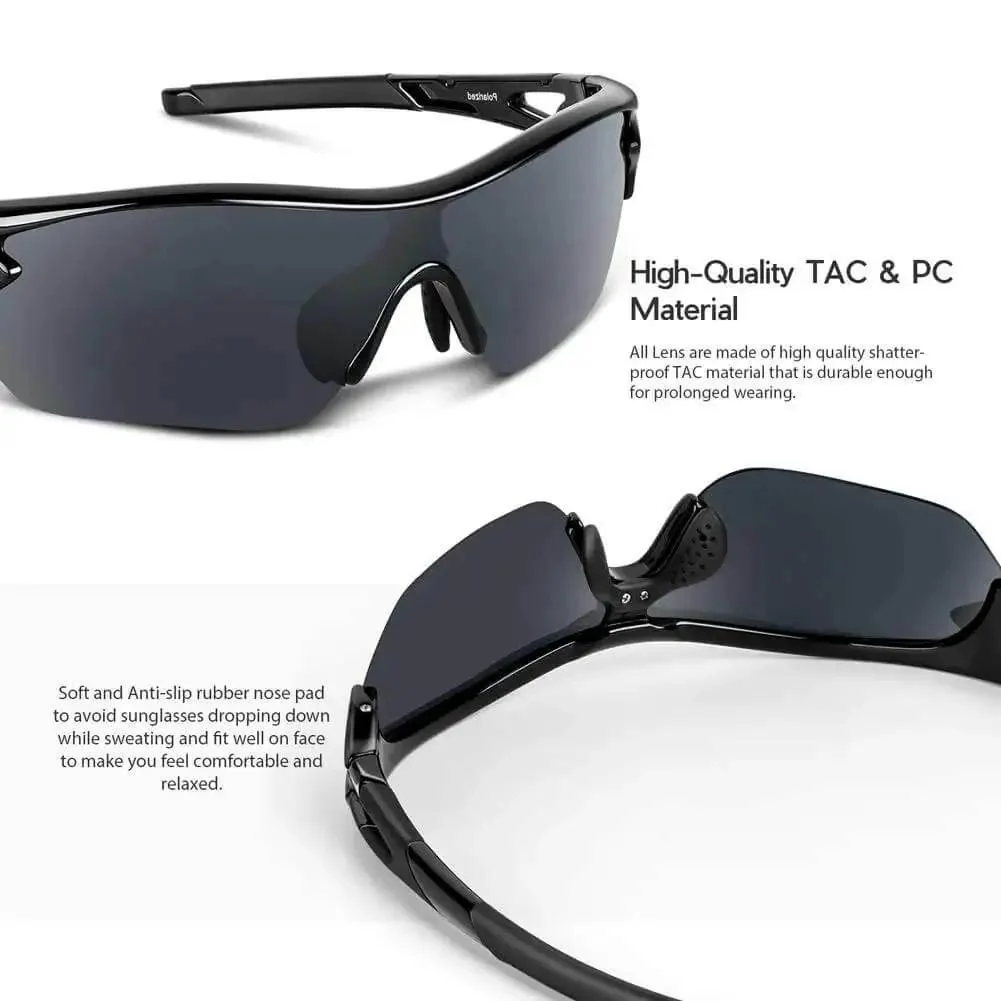 Polarized Sports Sunglasses For Men Women And Youth With TAC Lenses And TR90 Frame Built To Last Scratch Resistant Unbreakable UV Protection 99 Point 9 Ride Ready For Cycling Running Driving Fishing Golf Motorcycling And Outdoor Adventures - Image 6