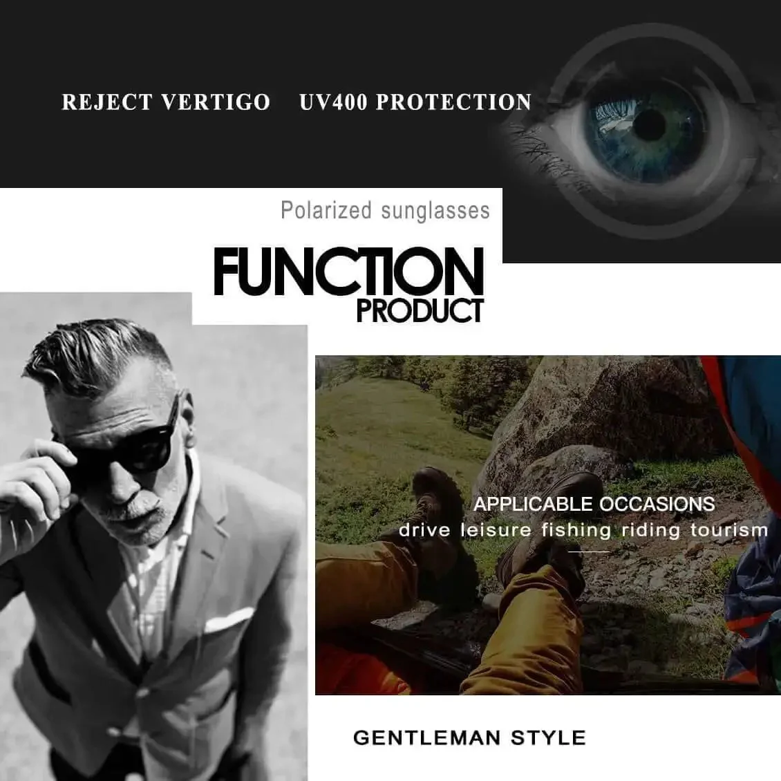 Polarized Sunglasses For Men And Women With Retro Square Frame UV Protection For Driving Fishing Hiking And Outdoor Adventures That Stay Comfortable All Day And Look Cool For Every Occasion - Image 2