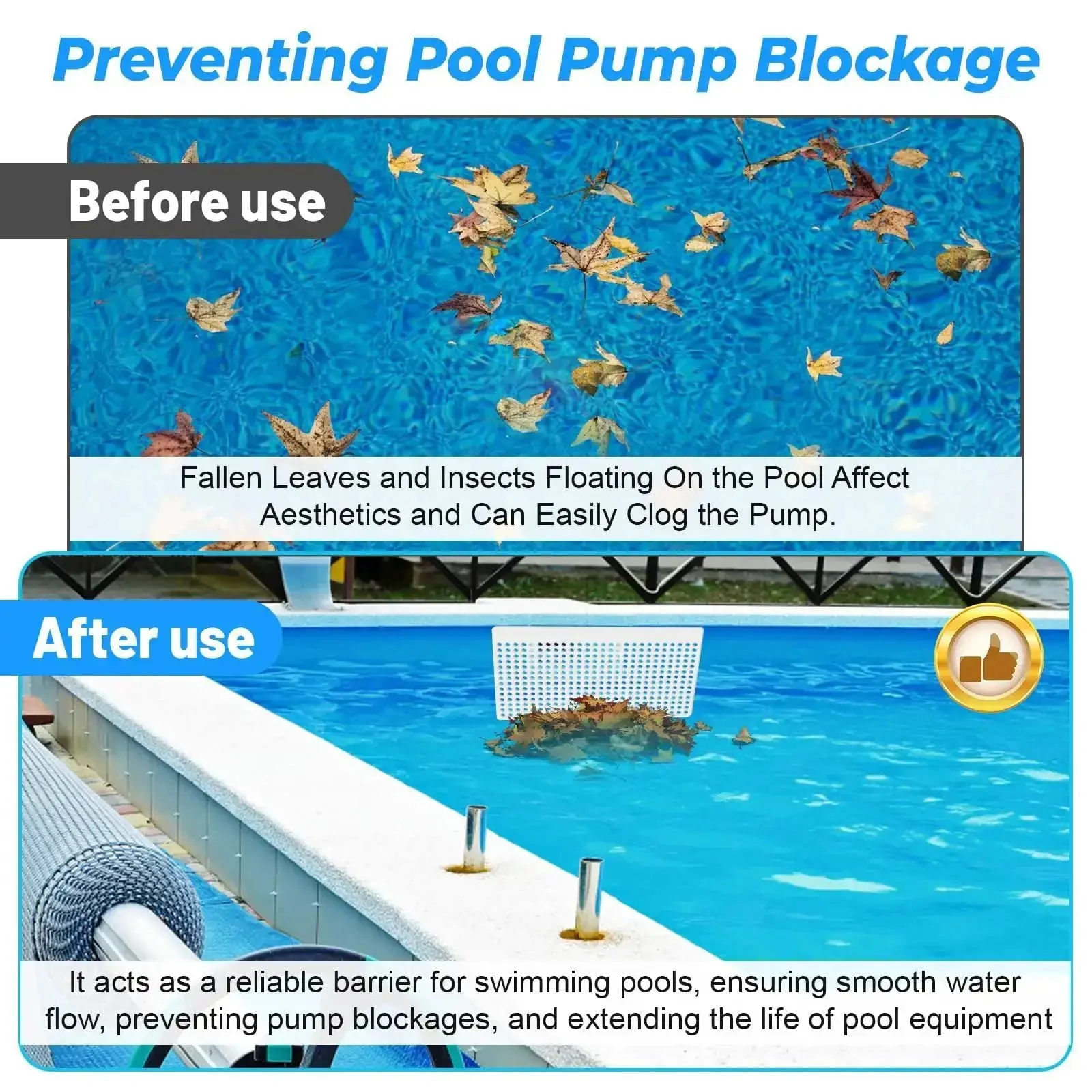 Pool Skimmer Guard Kit With Leaf Shield Net For Inground Or Above Ground Pools Keeps Your Water Clean By Stopping Leaves Branches Insects And Petals From Reaching The Inlet Skimmer Saver With Heat And Impact Resistant Protection For Smoother Circulation - Image 6