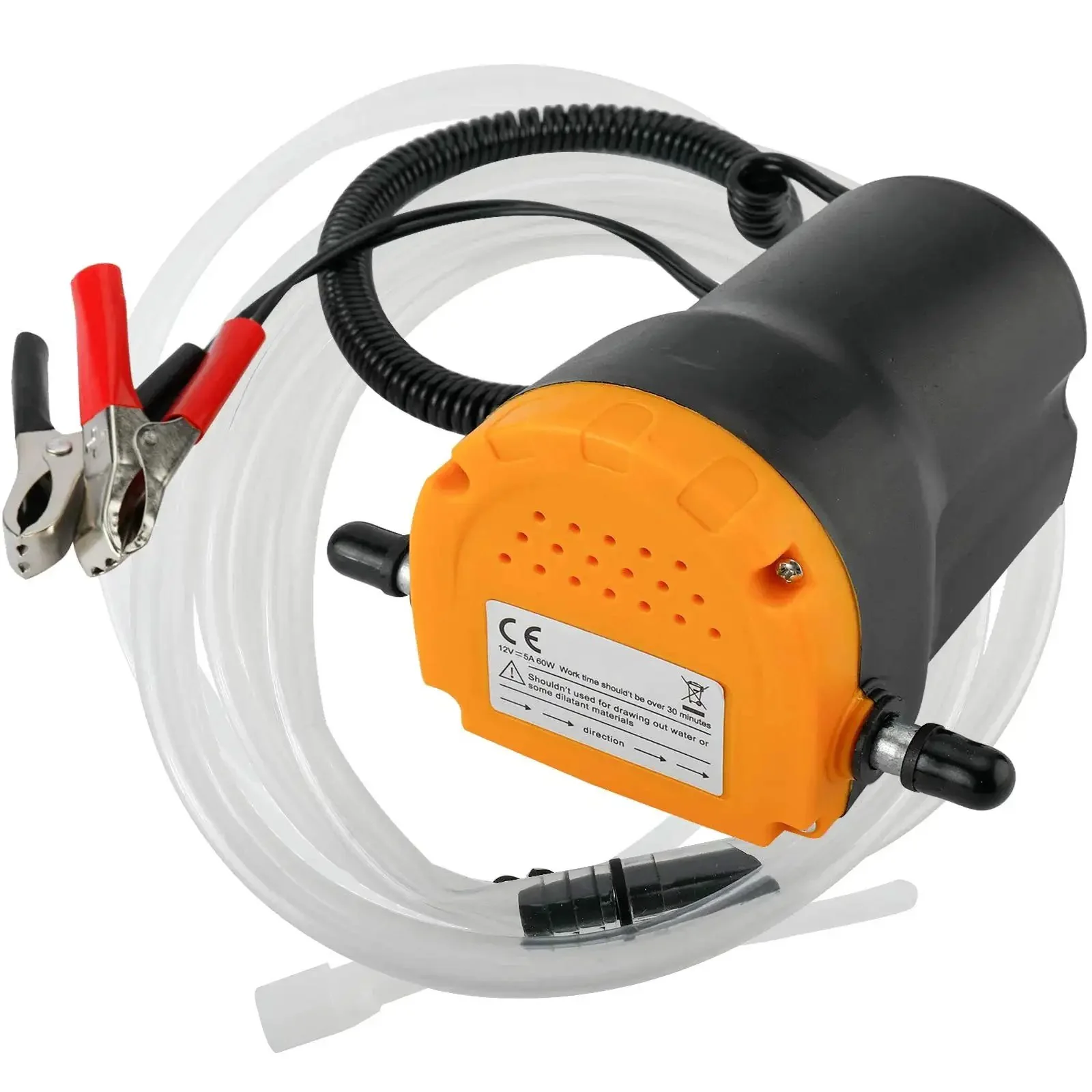 Portable 12V 60W Oil Extractor Pump For Fluid Changes, Electric Oil Transfer Pump To Remove Oil From Cars, Motorcycles, RVs, Boats And Lawn Equipment, Grab-And-Go, Quiet, Lightweight And Easy To Use For Quick Draining