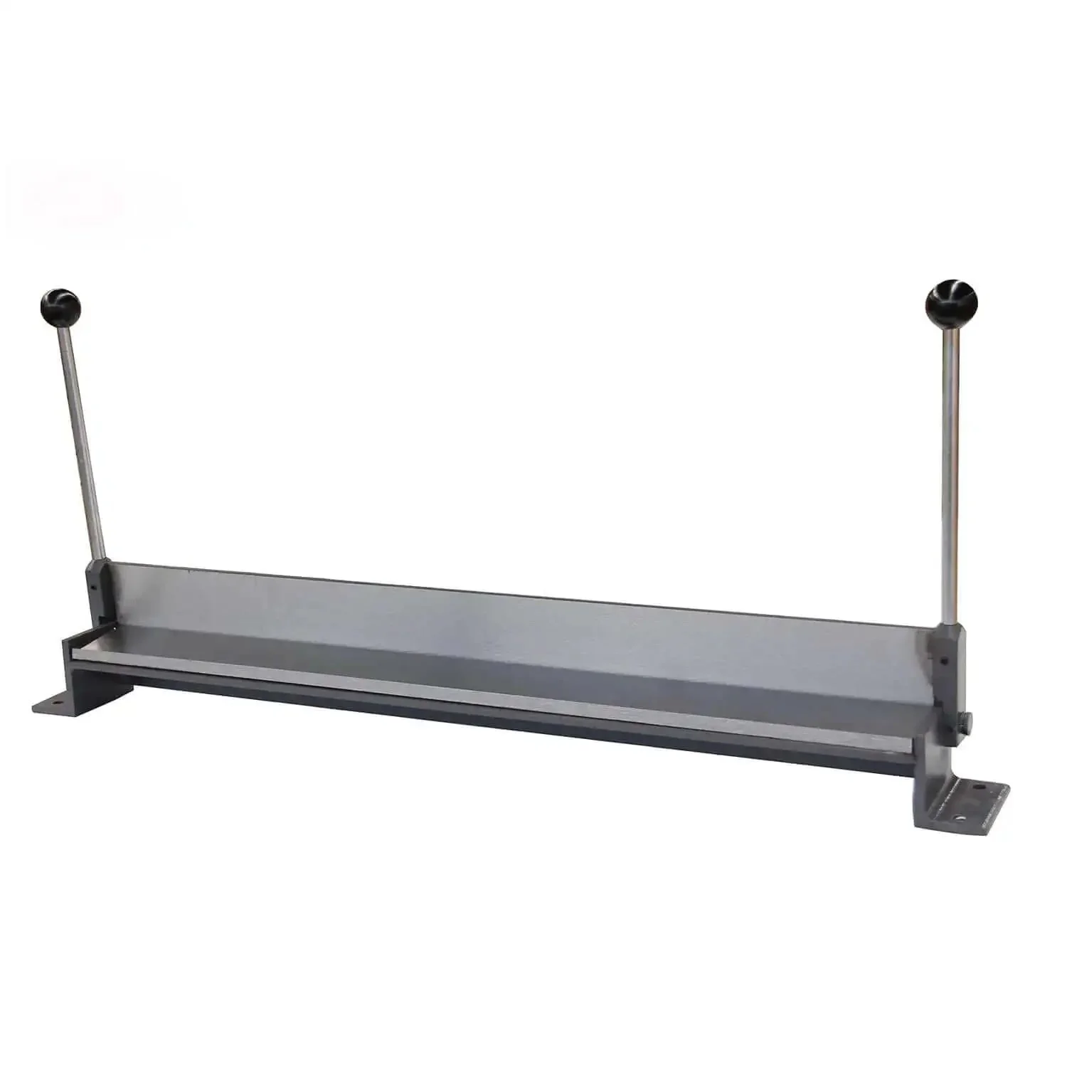Portable 18-Inch Sheet Metal Brake For 18-Gauge Mild Steel, Adjustable 0-90 Degree Bend, Pre-Drilled Holes For Quick Setup, Lightweight Gray Aluminum Frame, Ideal For DIY Shop Projects And Handy Metal Bending