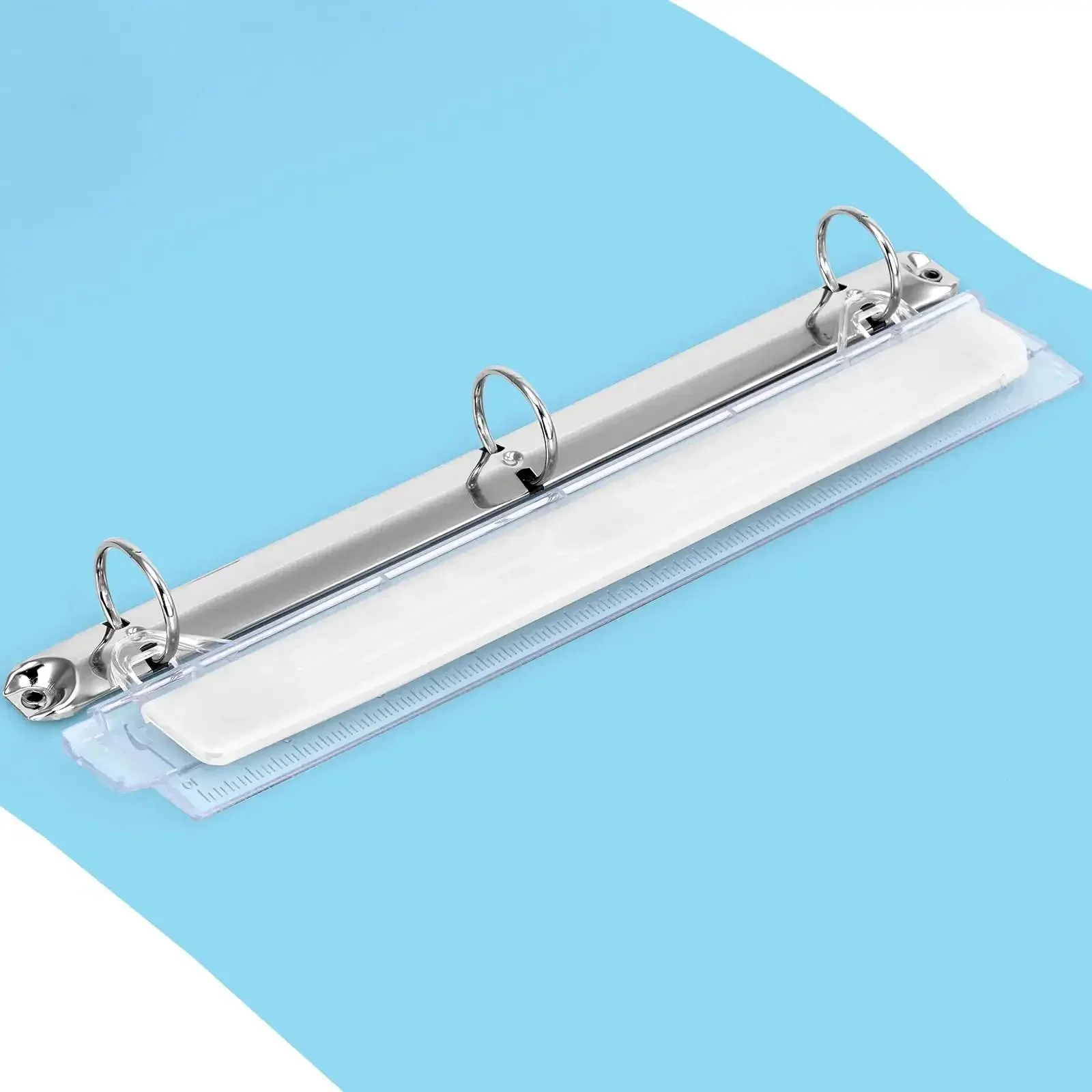 Portable 3 Hole Punch For 3 Ring Binders With One Quarter Inch Holes, Lightweight And Durable Three Hole Puncher With Scrap Tray, 10 Inch Ruler, 5 Sheets Capacity, No Fuss For School And Office Use