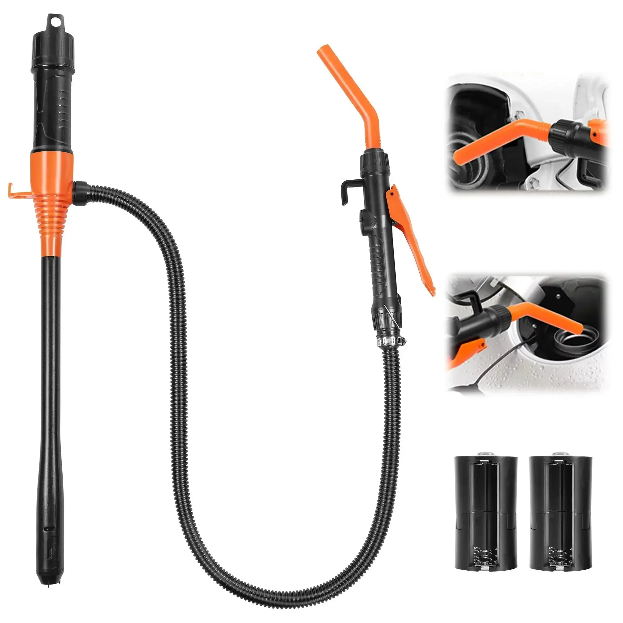 Portable Battery Powered Fuel Transfer Pump, 3.2 GPM Hand Pump For Vehicles Boats Lawn Equipment, Emergency Home Use, Universal Fit For Gasoline, No Assembly, Ready To Use Right Out Of The Box