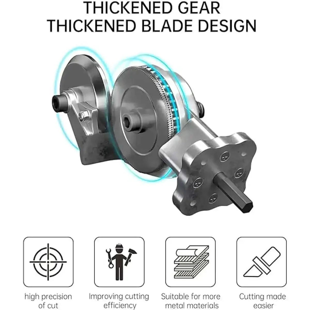 Portable Drill Powered Metal Cutter Attachment For Drills Plate And Sheet Metal Nibbler Double Headed Power Shears Converts Your Drill Into Badass Fast Cutting Electric Shears For Iron Steel And Aluminum Plates - Image 5