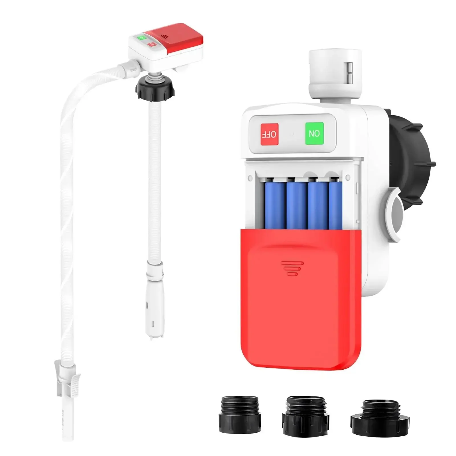 Portable Fuel Transfer Pump With Auto Stop Sensor Prevents Spills 3.2 GPM Automatic Fuel Transfer Kit With Four Tank Adapters For Oil Diesel Gas Ideal For Home Garage Farm And RV - Image 2
