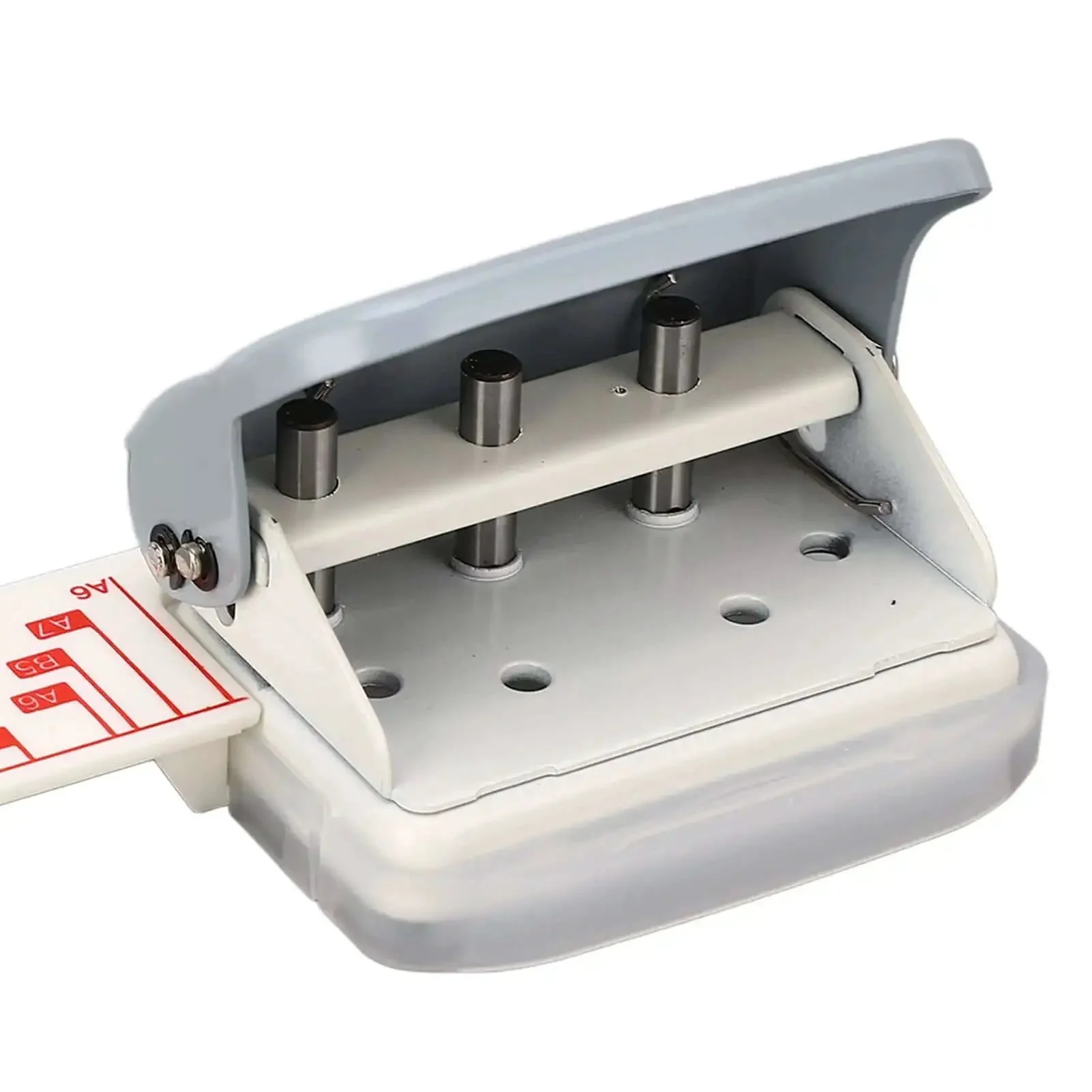 Portable Handheld 3 Hole Punch With Metal Body And Positioning Ruler For 5 Sheet Capacity Adjustable Hole Spacing For B5 A4 A5 A6 Scrapbooks Binders And Loose Leaf Pages DIY Customizable Hole Patterns - Image 7