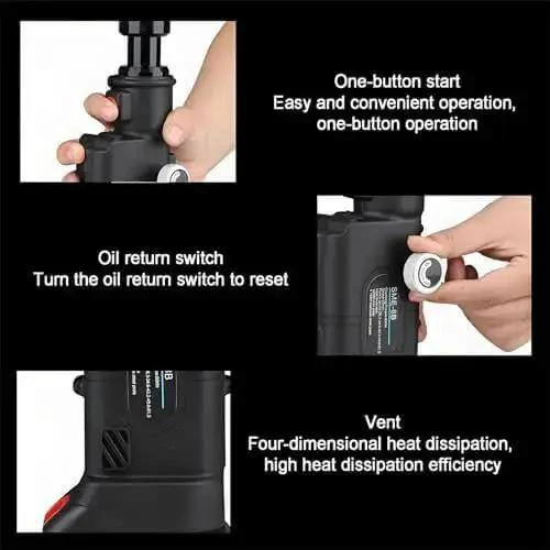Portable Hydraulic Hole Punch Kit With Six Dies 22mm To 60mm, 80KN Punch Power, 21V Battery, Cordless Beast Hole Punch Tools For Stainless Steel And Sheet Metal, Automatic Operation, Rechargeable, Lightweight - Image 3