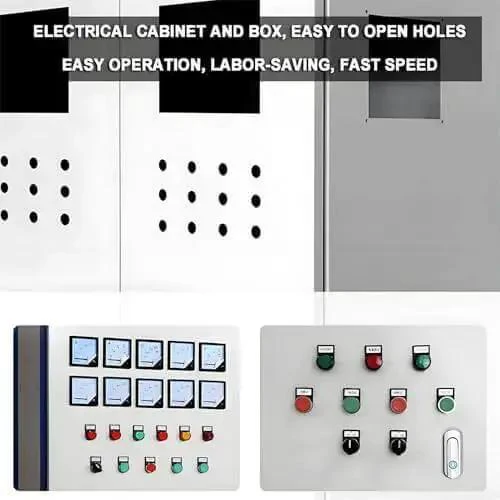 Portable Hydraulic Hole Punch Kit With Six Dies 22mm To 60mm, 80KN Punch Power, 21V Battery, Cordless Beast Hole Punch Tools For Stainless Steel And Sheet Metal, Automatic Operation, Rechargeable, Lightweight - Image 7