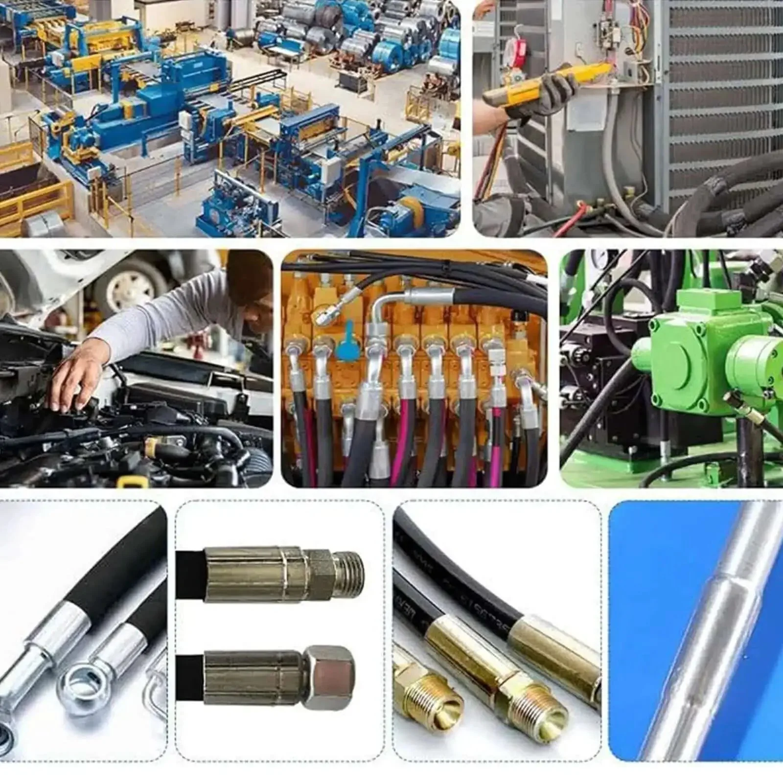 Portable Hydraulic Hose Crimping Tool Kit With 8 Die Sets Handheld Press Crimper Mini Hose Crimp Machine For Tight Fittings Magnetic Easy Install Tank High Pressure Performance For Pro Grade Hoses - Image 2