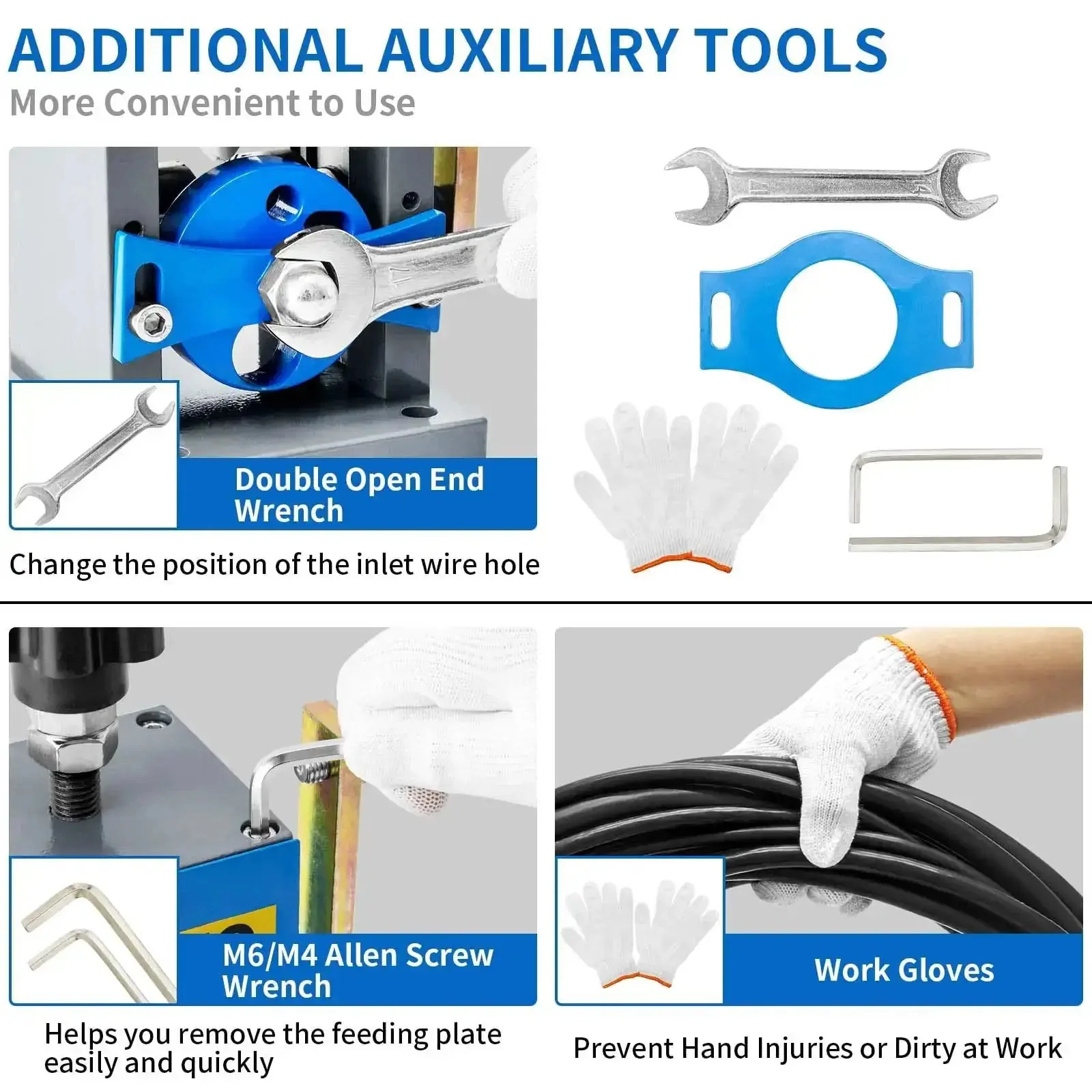 Portable Manual Wire Stripper Machine With Hand Crank Adjustable 0.06 To 1.57 Inch Cable Stripper For Drill Durable Aluminum Construction Great For Scrap Copper Recycling - Image 5