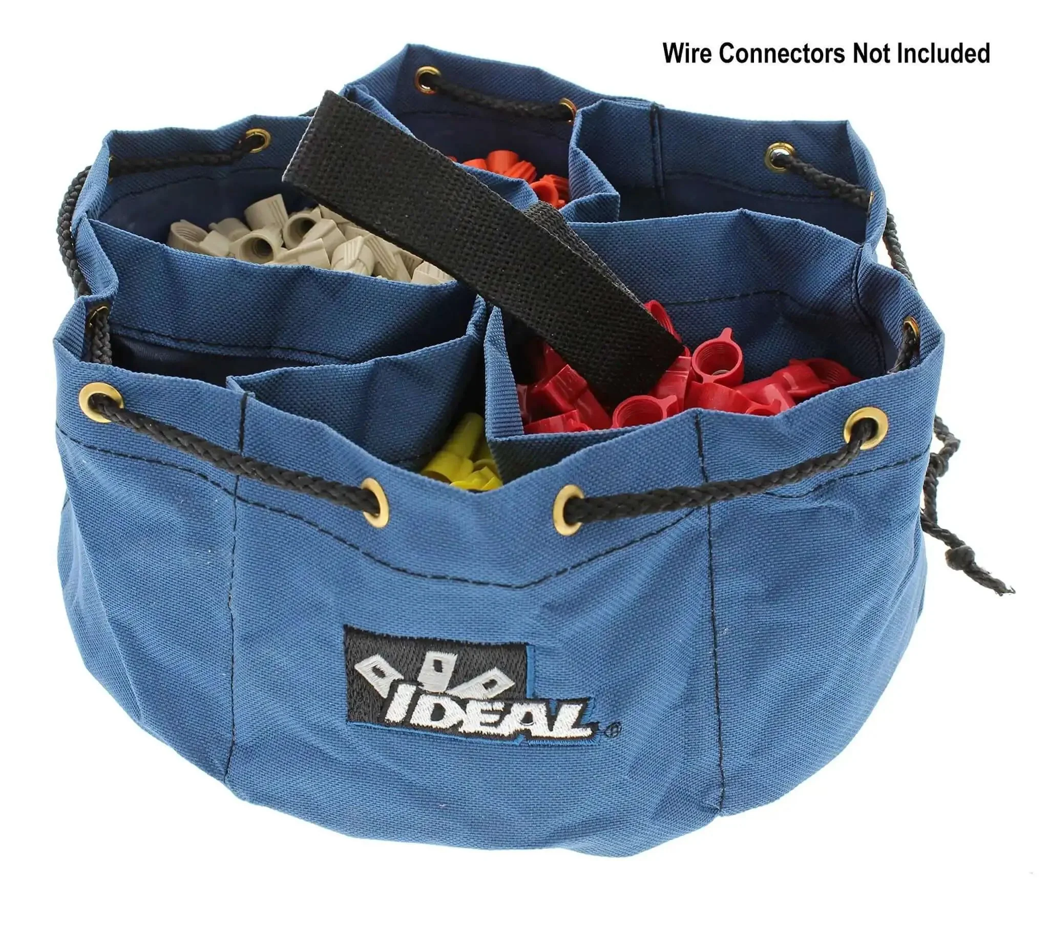 Portable Small Parts And Tools Bag With Loop Handles, 5-Inch Divider Pockets, Drawstring Opening, Durable Carry Case For Tools And Accessories, Perfect On-The-Go Jobsite Organizer - Image 3