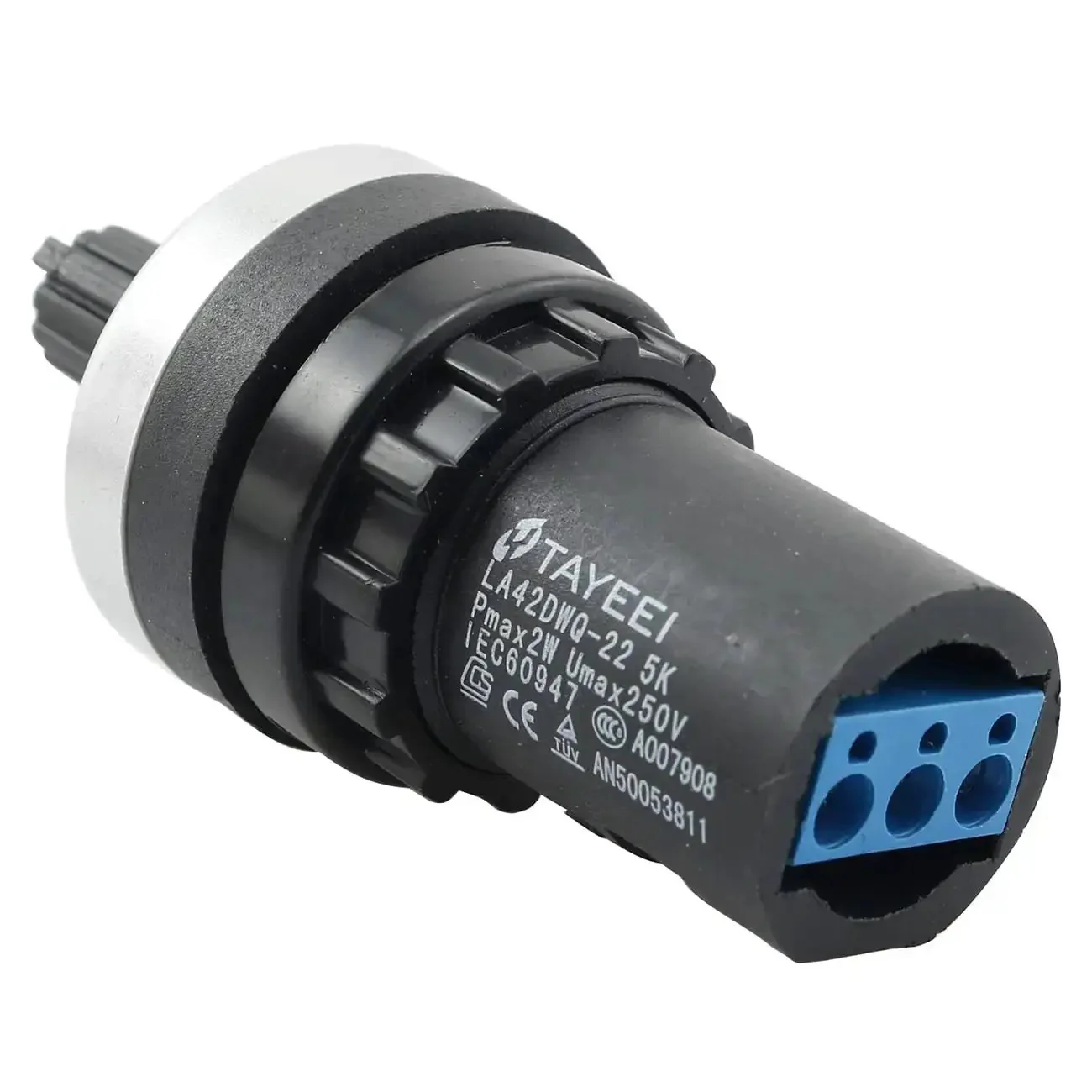 Potentiometer Frequency Converter Precision Governor 22mm LA42DWQ-22 5K Ohm Variable Speed Drive Rotary Potentiometer Black Easy Mount Solderless Installation Heavy Duty Industrial Controller - Image 4